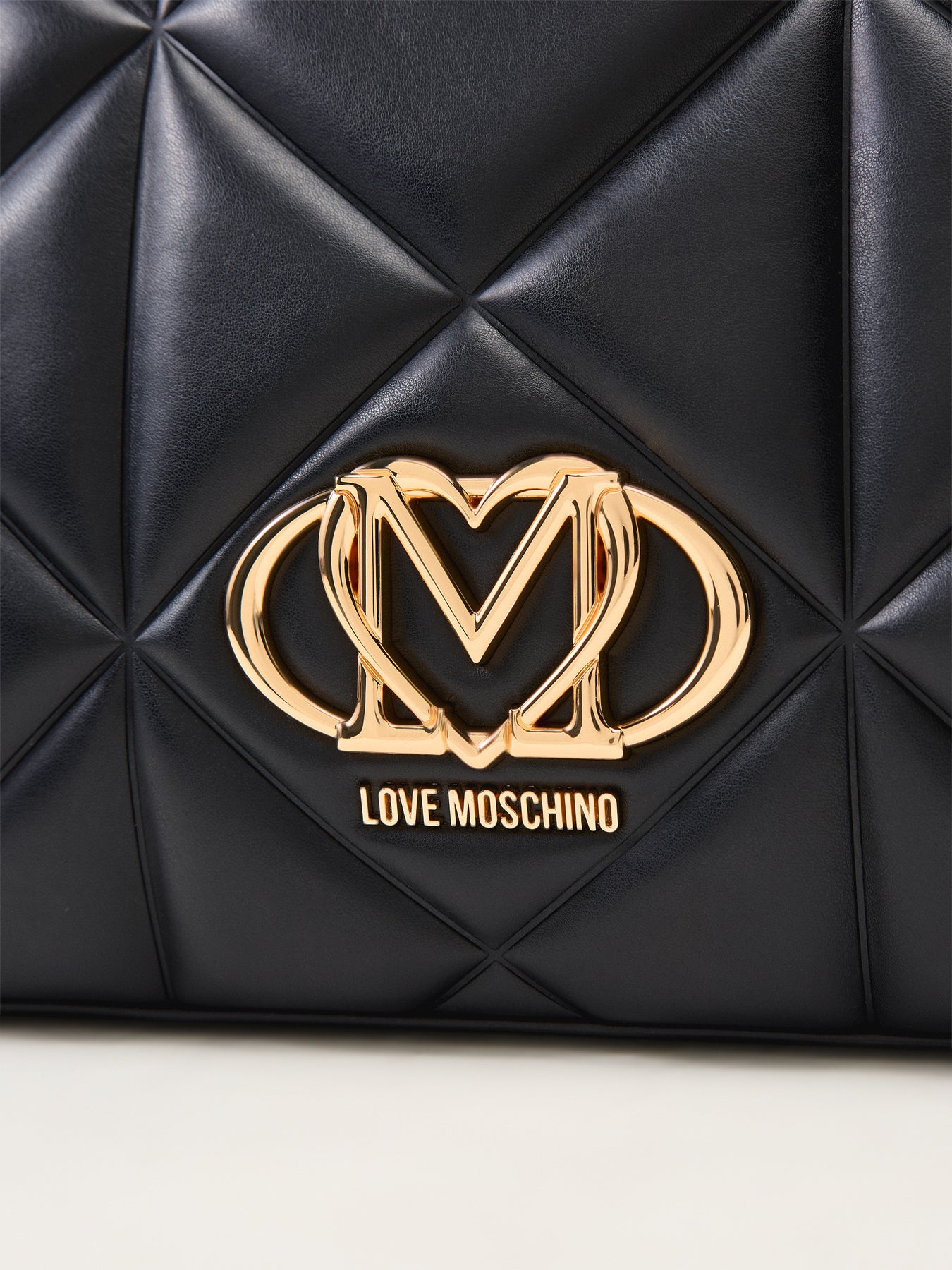 Embossed Quilt Shoulder Tote