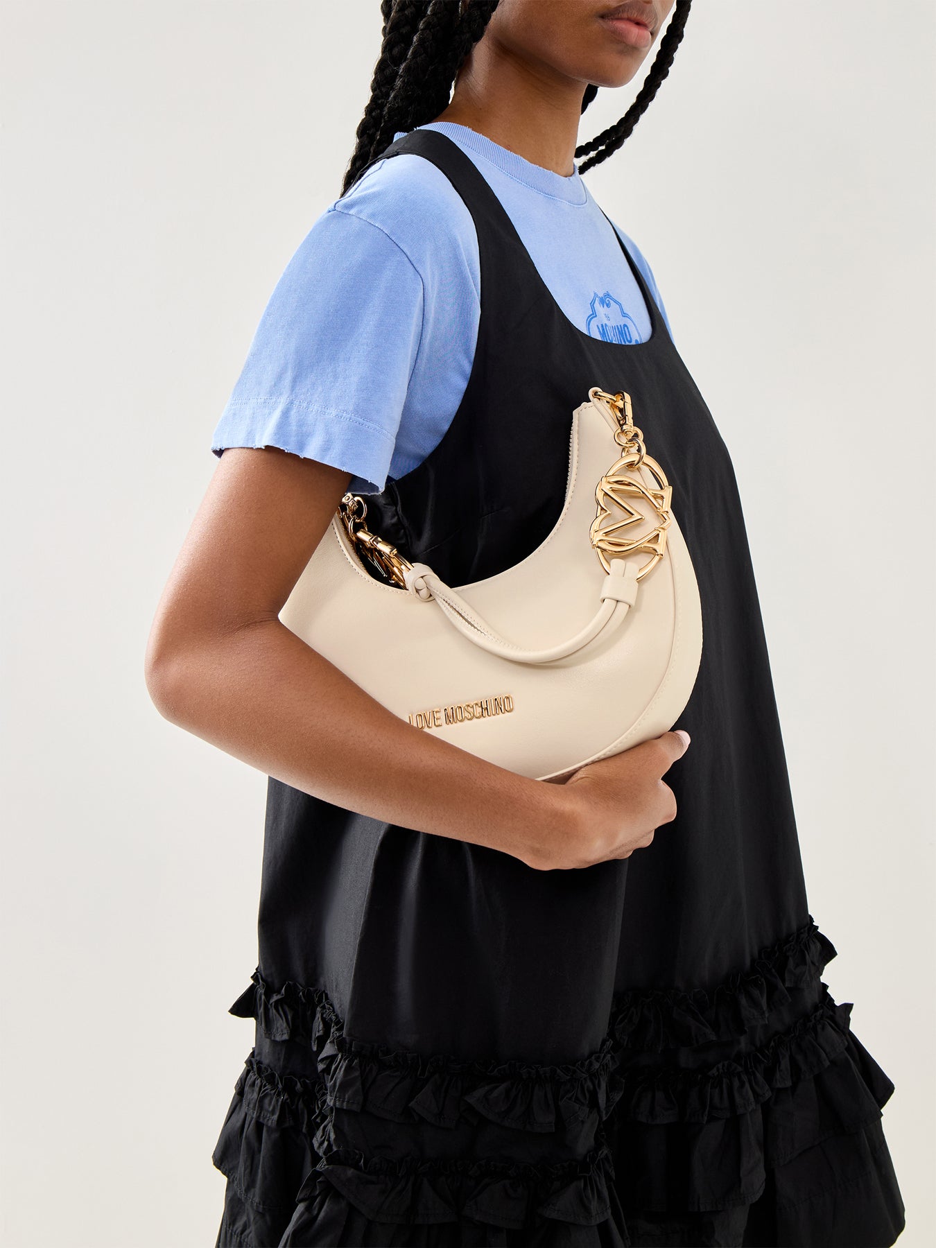 Jewel Crescent Shoulder Bag