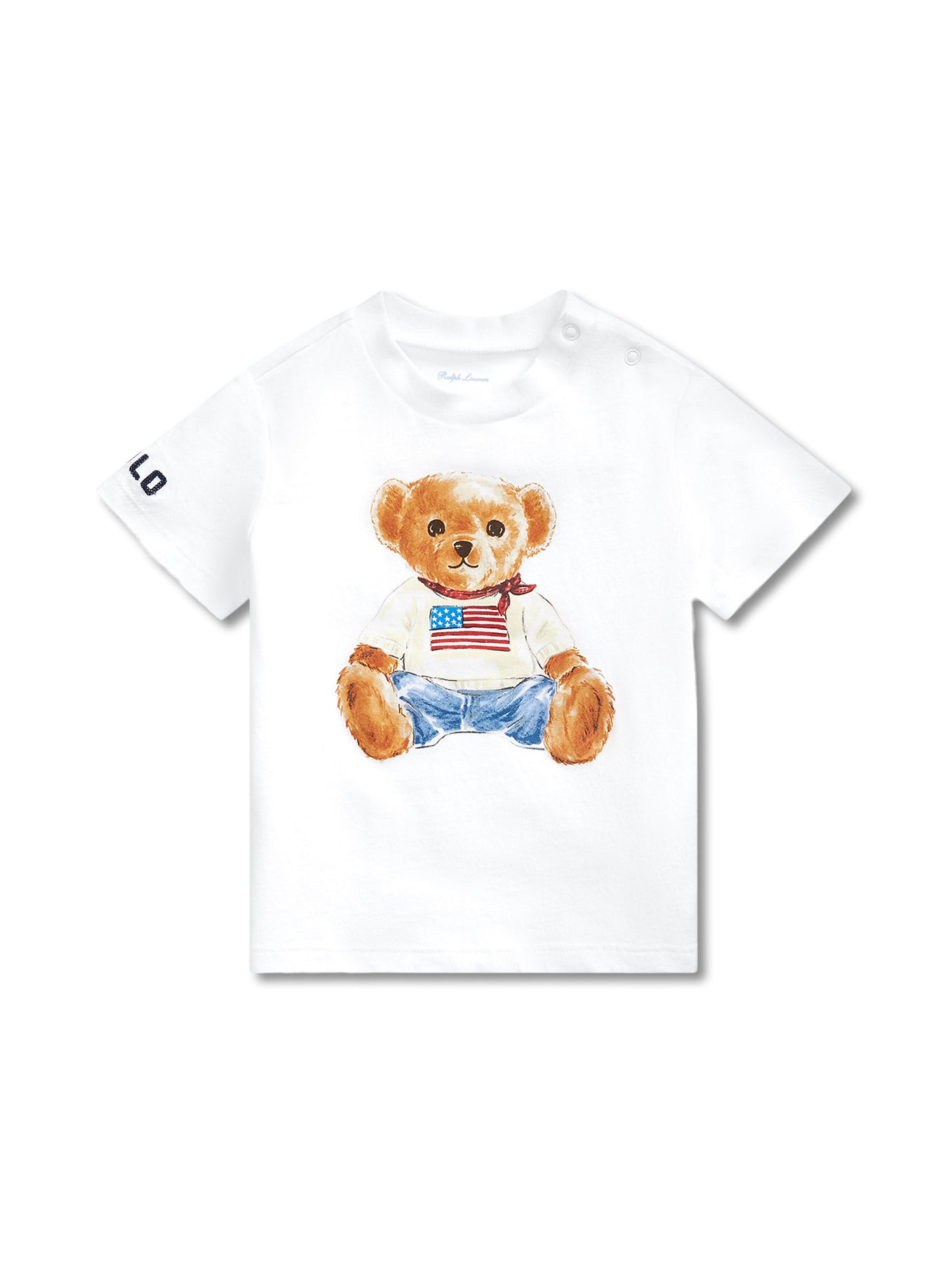 Knitted T-Shirt Bear White Cotton