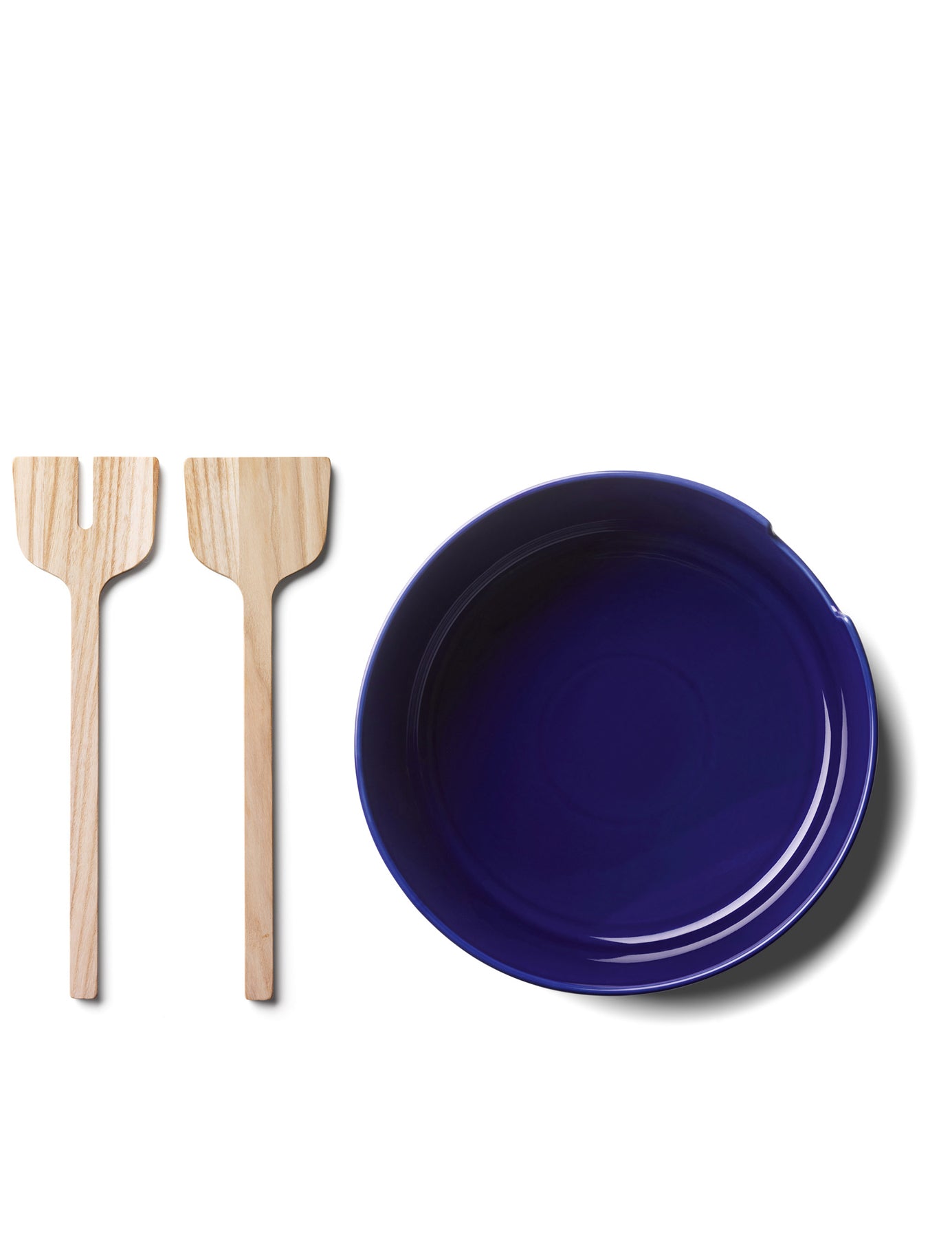 Collective Salad Bowl and Ash Servers Cobalt