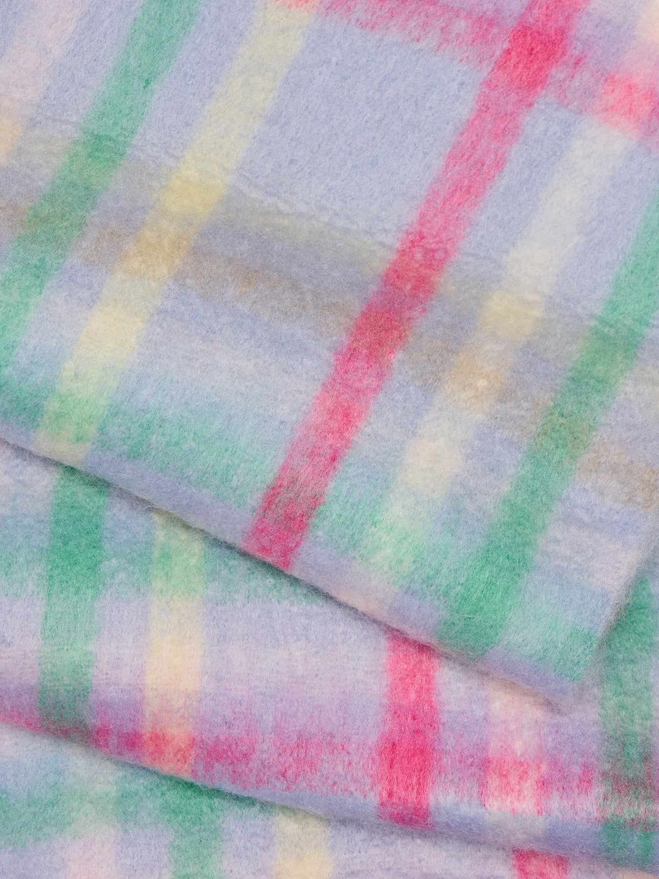 Jill Check Wool Blend Scarf Lilac