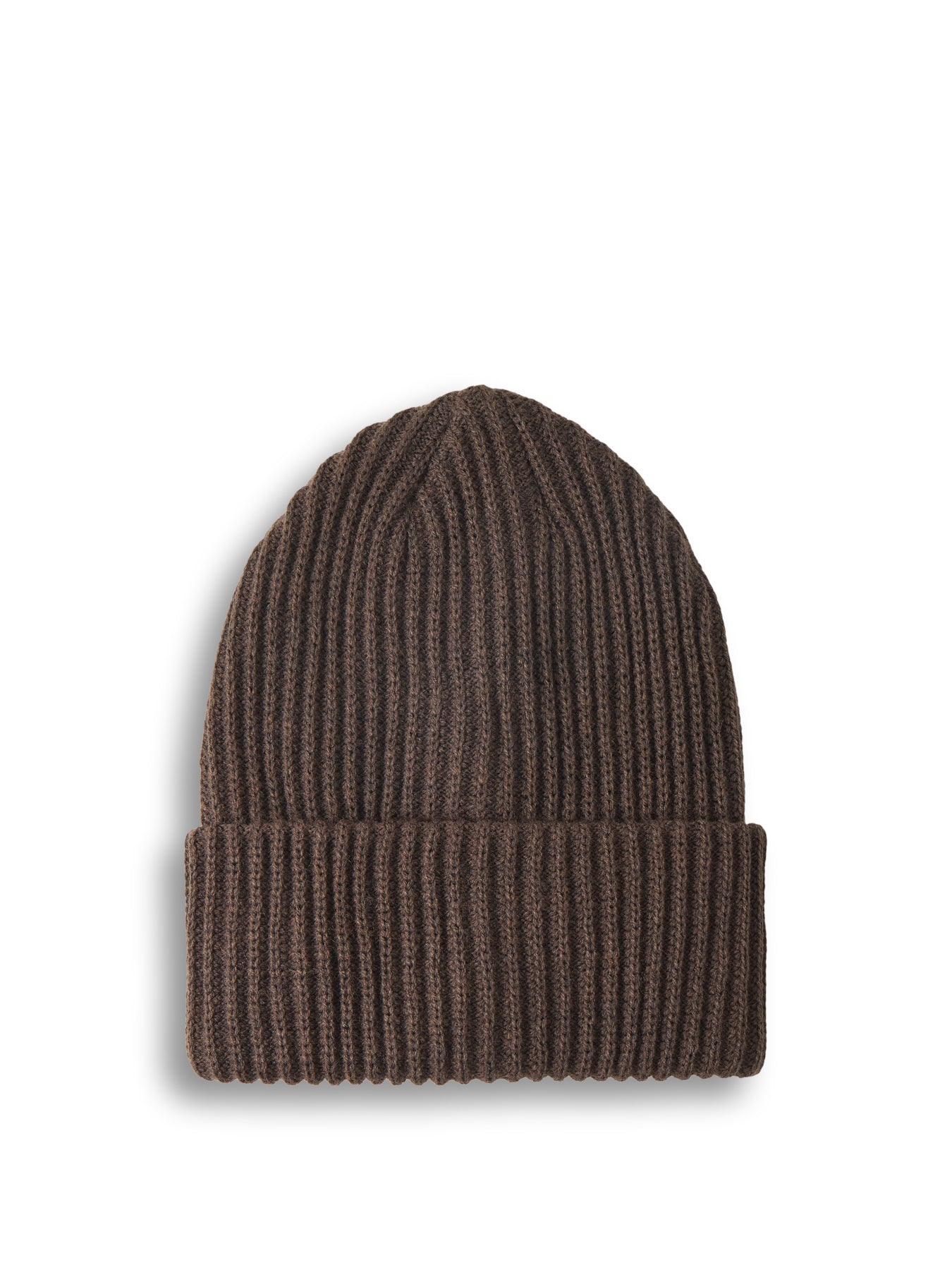Hexo Ribbed Beanie Hat Brown