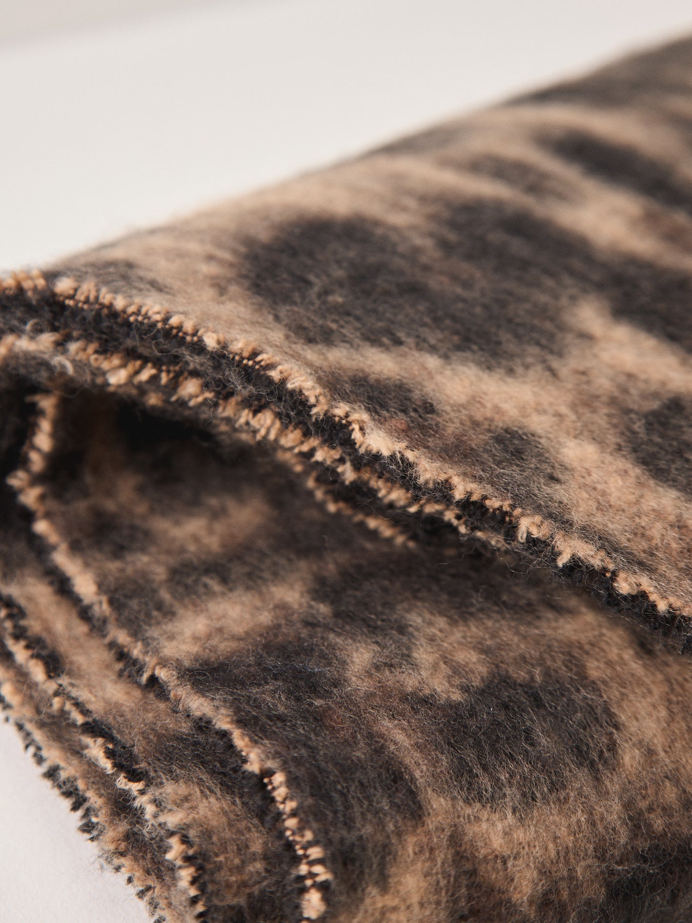 Jordan Leopard Print Scarf Brown