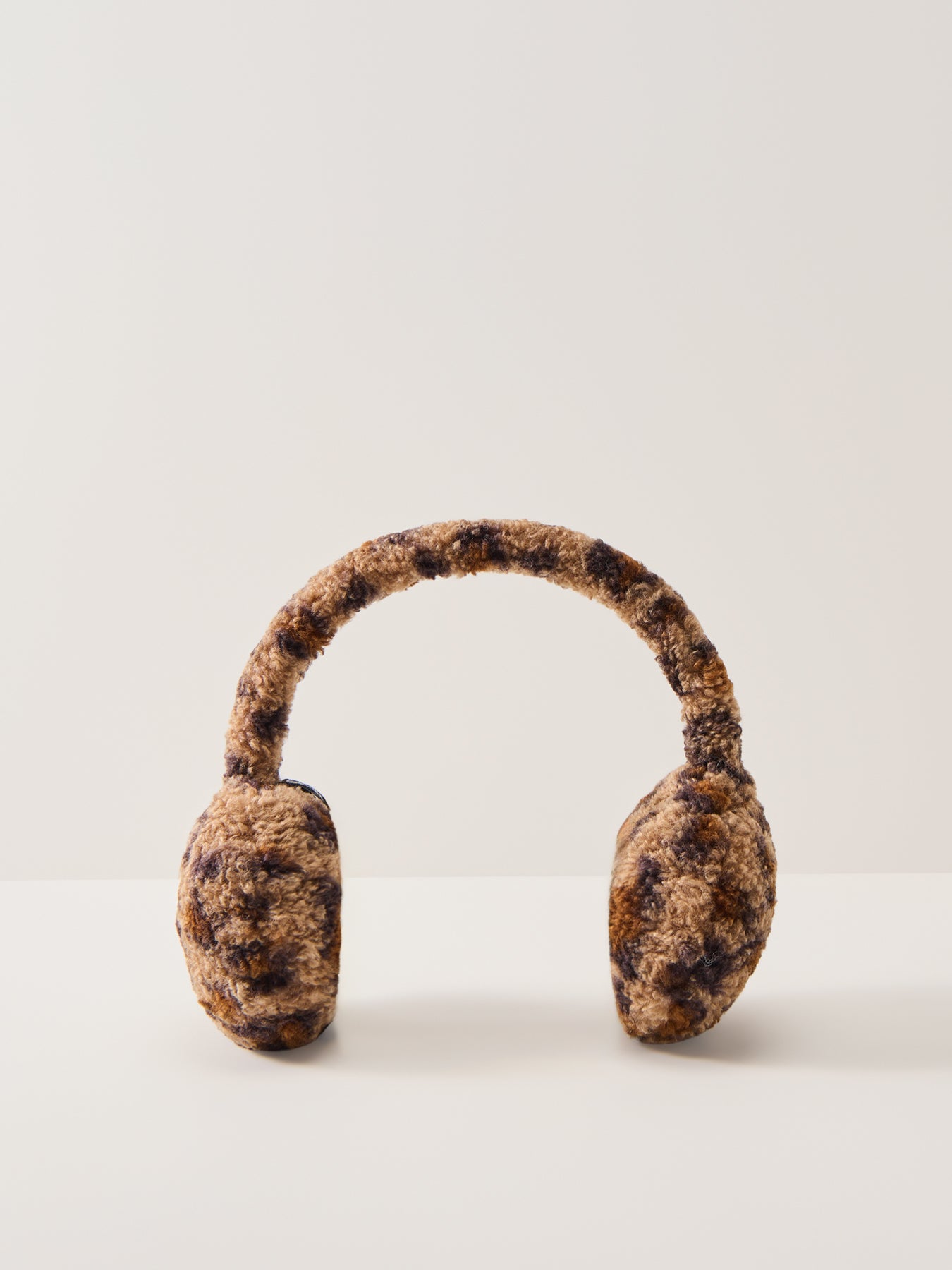 Netty Leopard Borg Earmuffs Brown