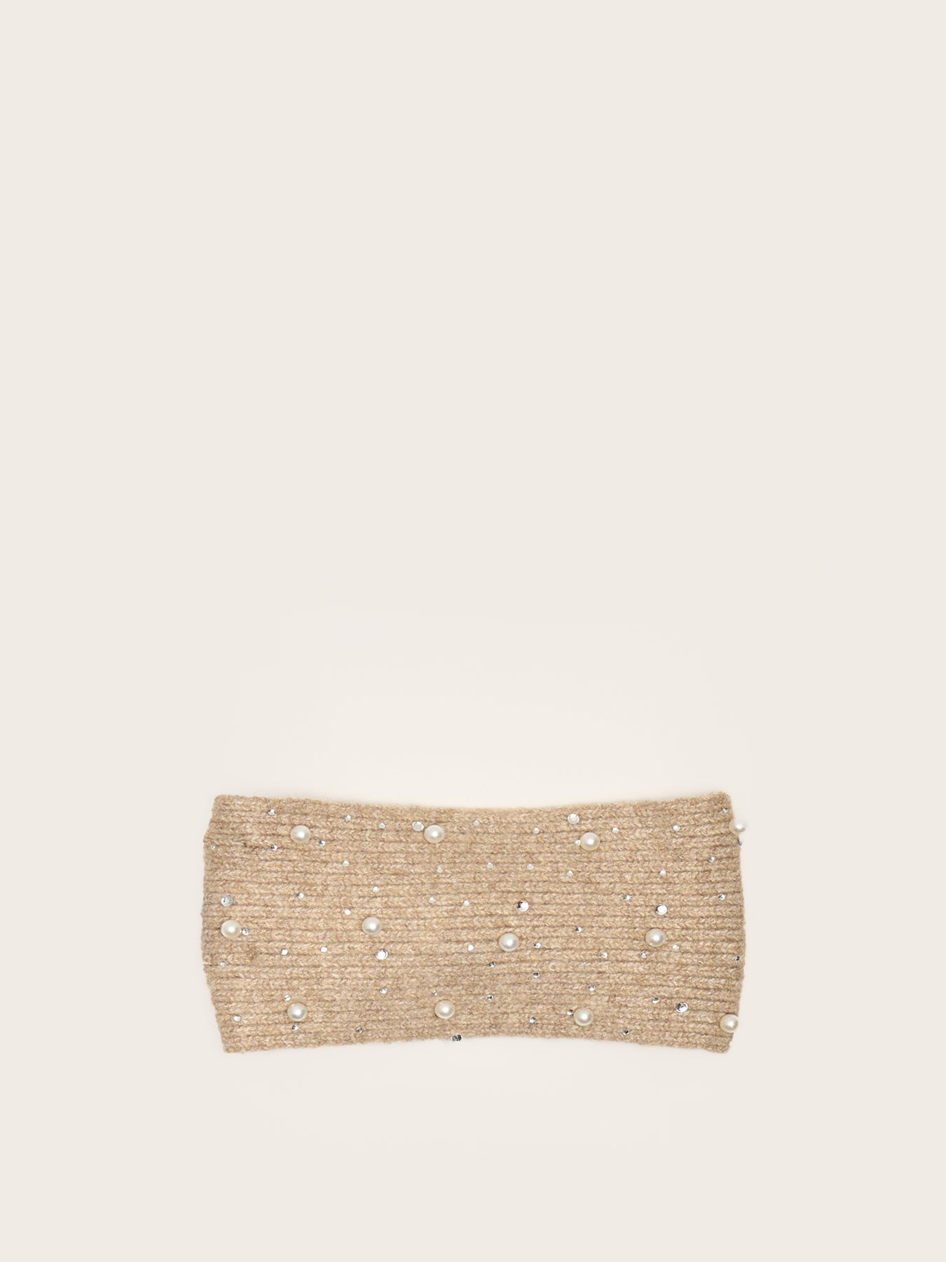 Jaroline Pearl Headband Beige