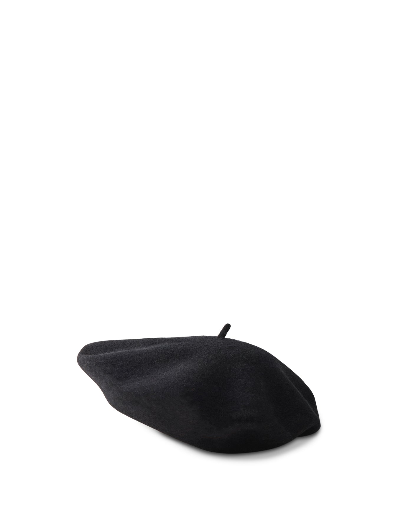 French Wool Beret Black