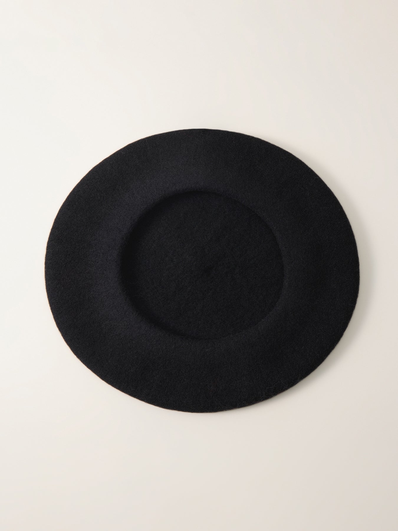 French Wool Beret Black