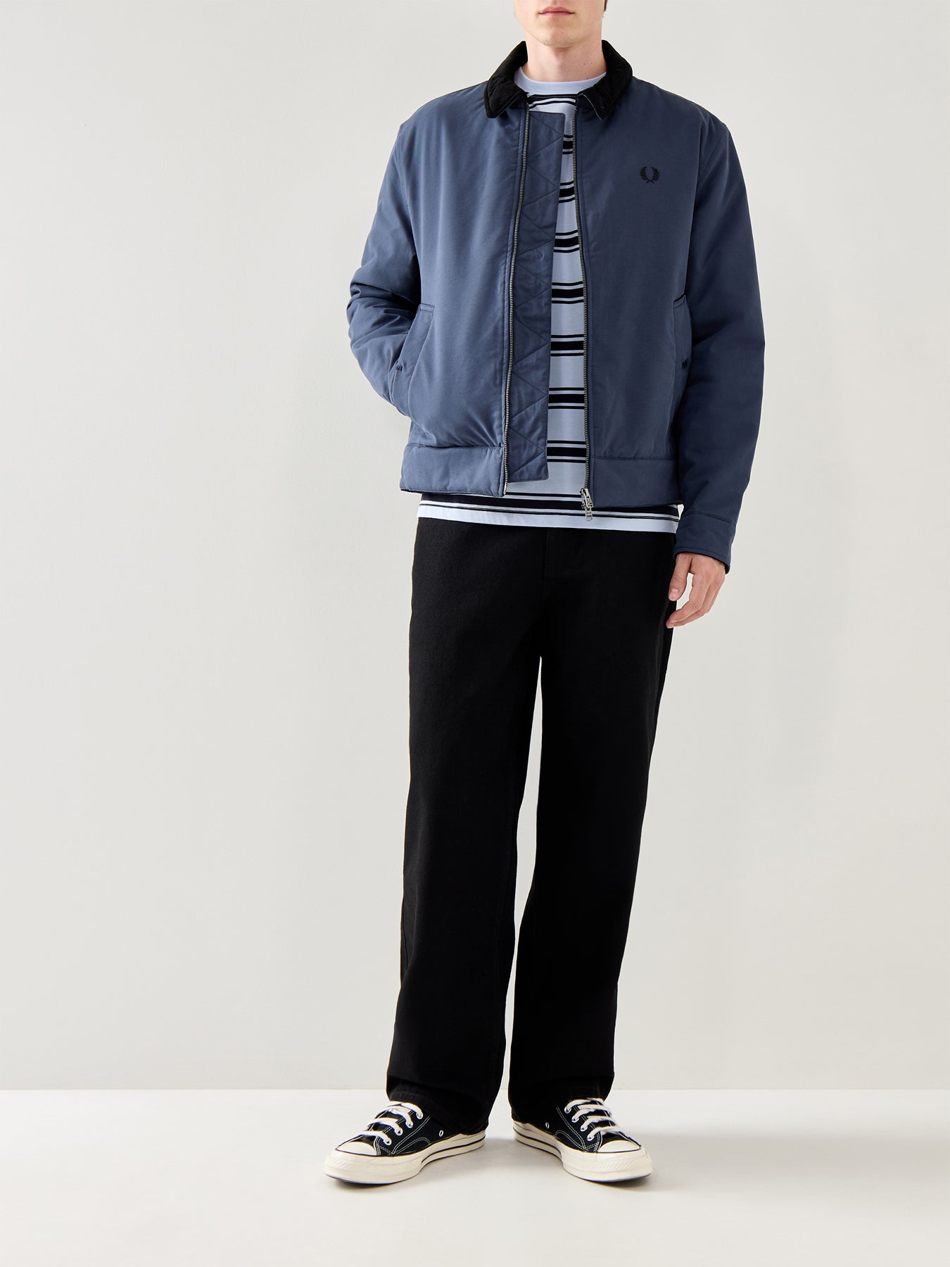 Cotton Caban Jacket Blue