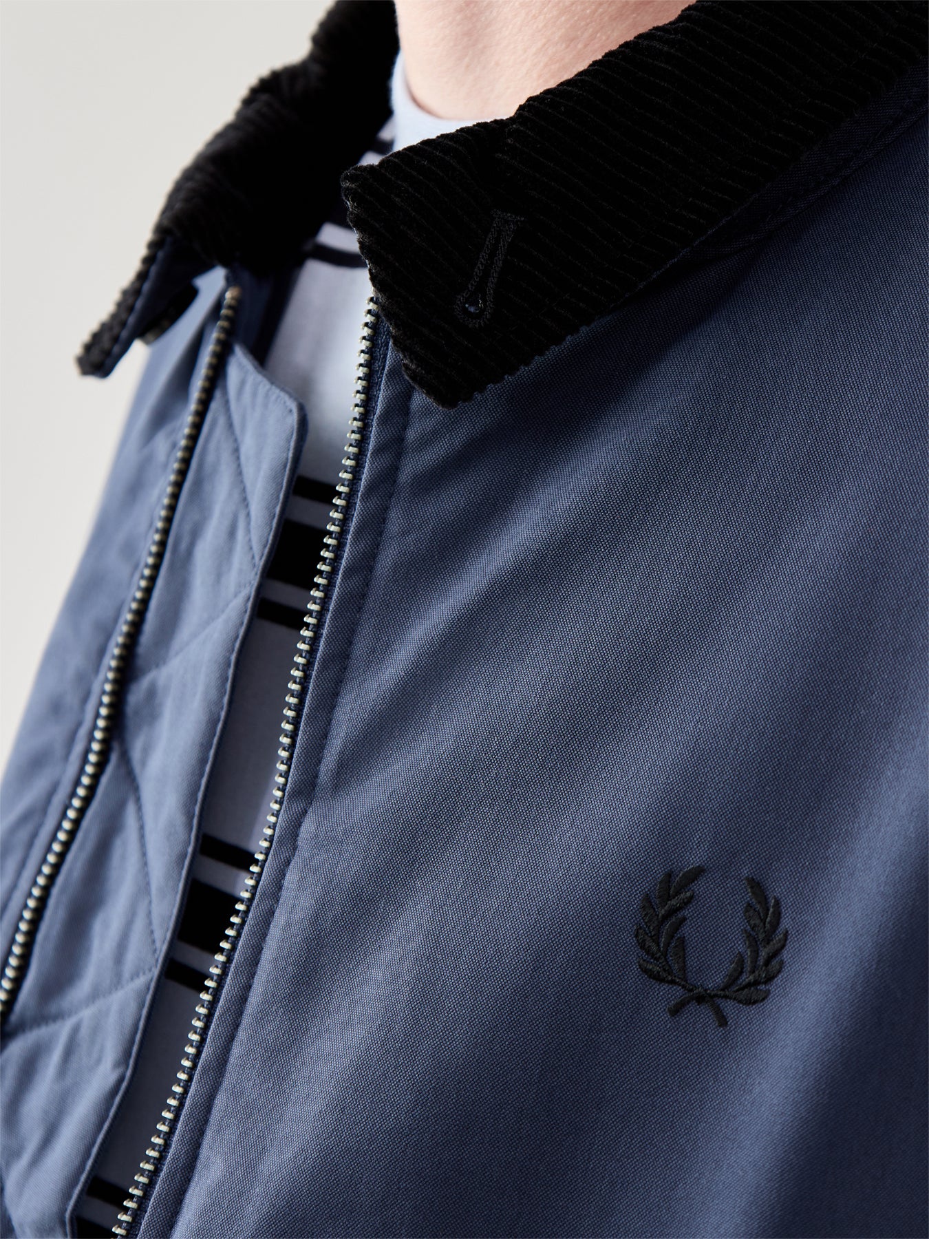 Cotton Caban Jacket Blue