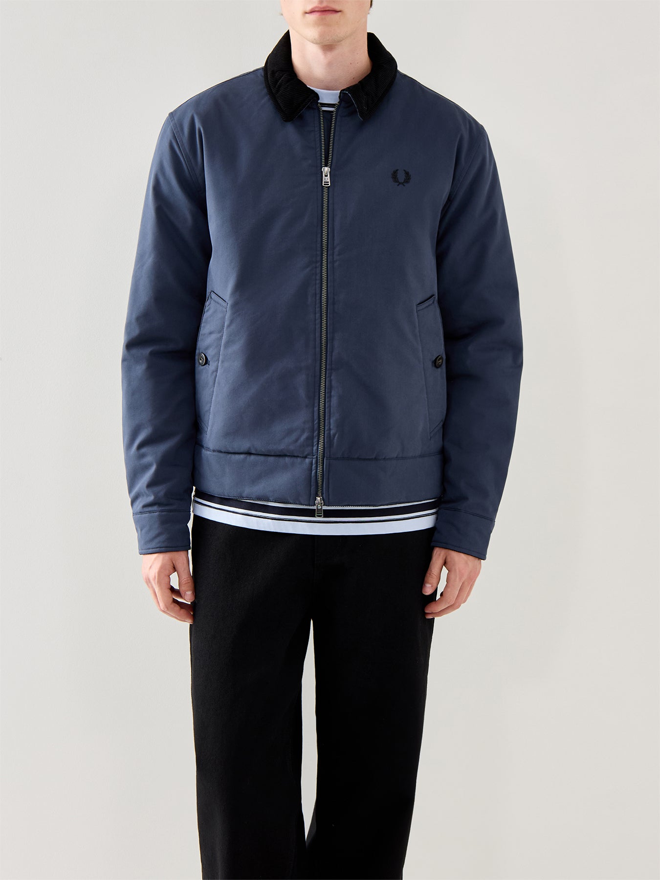 Cotton Caban Jacket Blue
