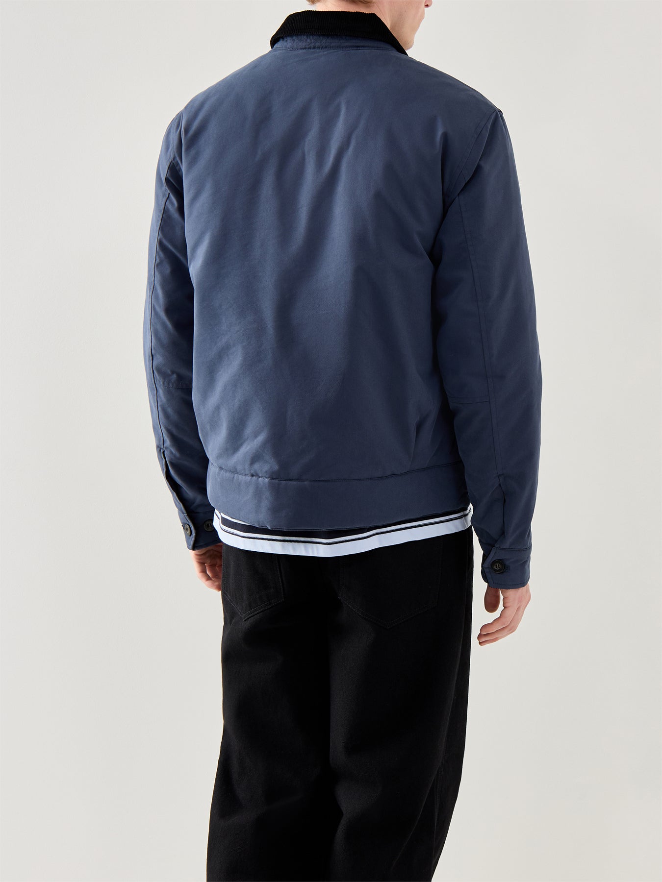 Cotton Caban Jacket Blue