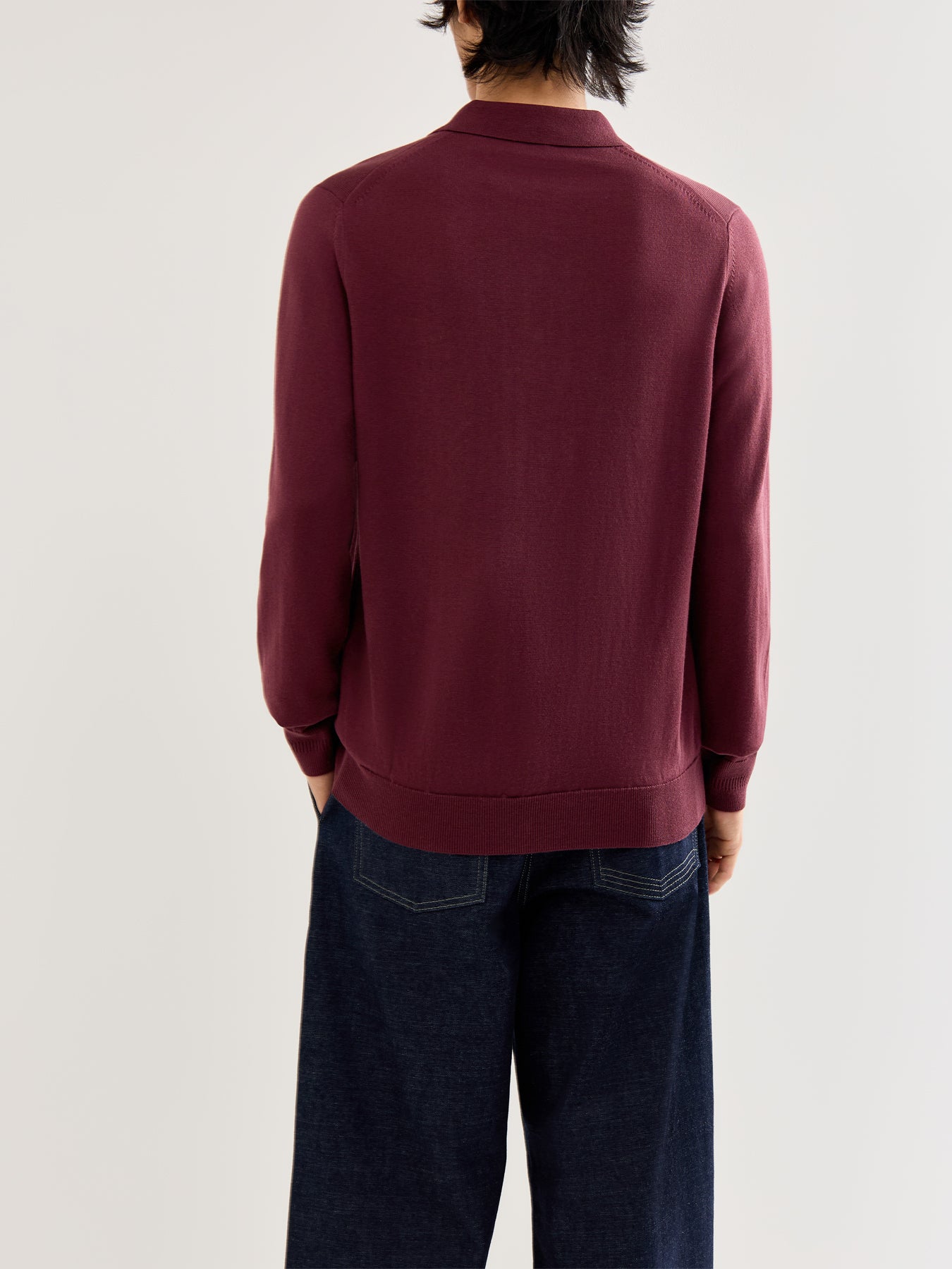 Classic Knitted Long Sleeves Polo