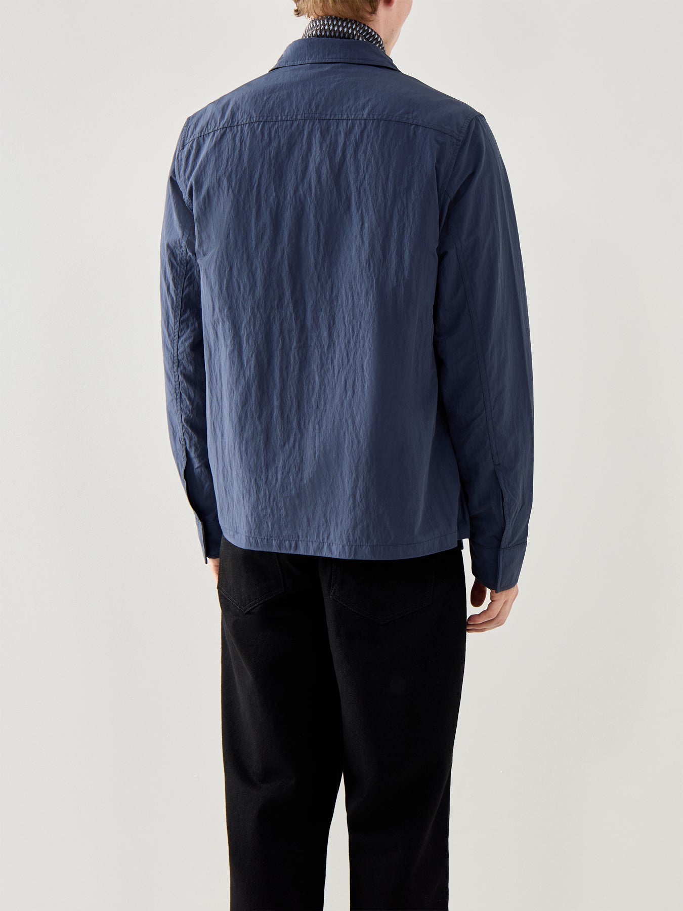 Zip Through Long Sleeves Overshirt Black