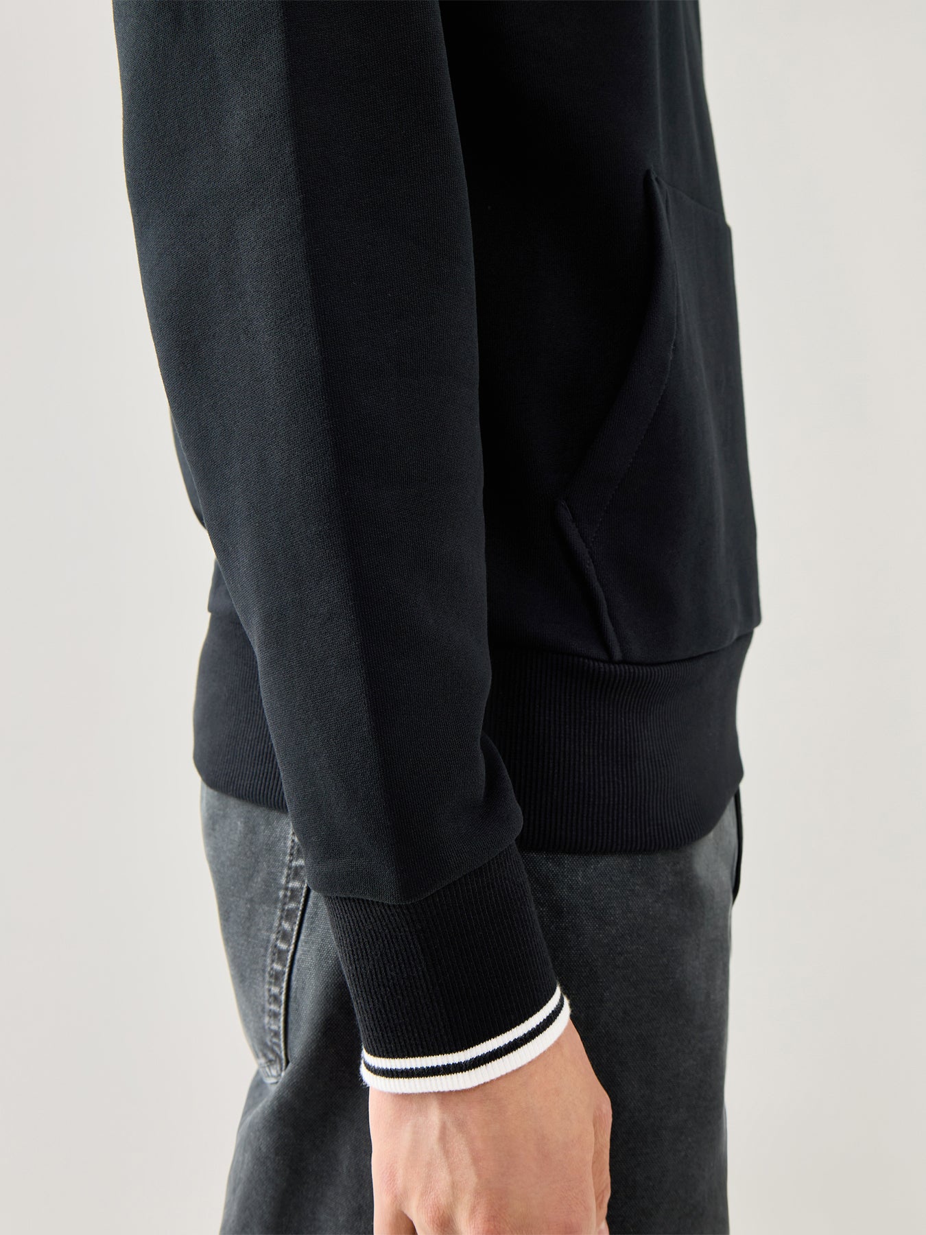 Tipped Hooded Sweatshirt