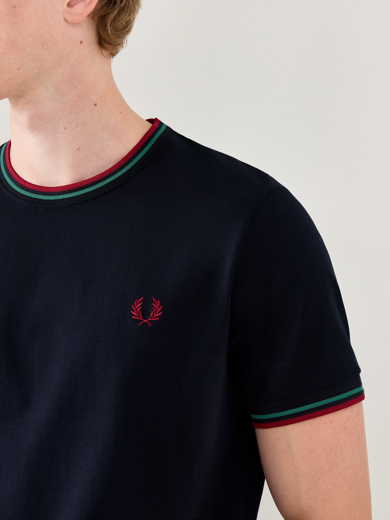 Twin Tipped Cotton Short Sleeves T-Shirt Blue