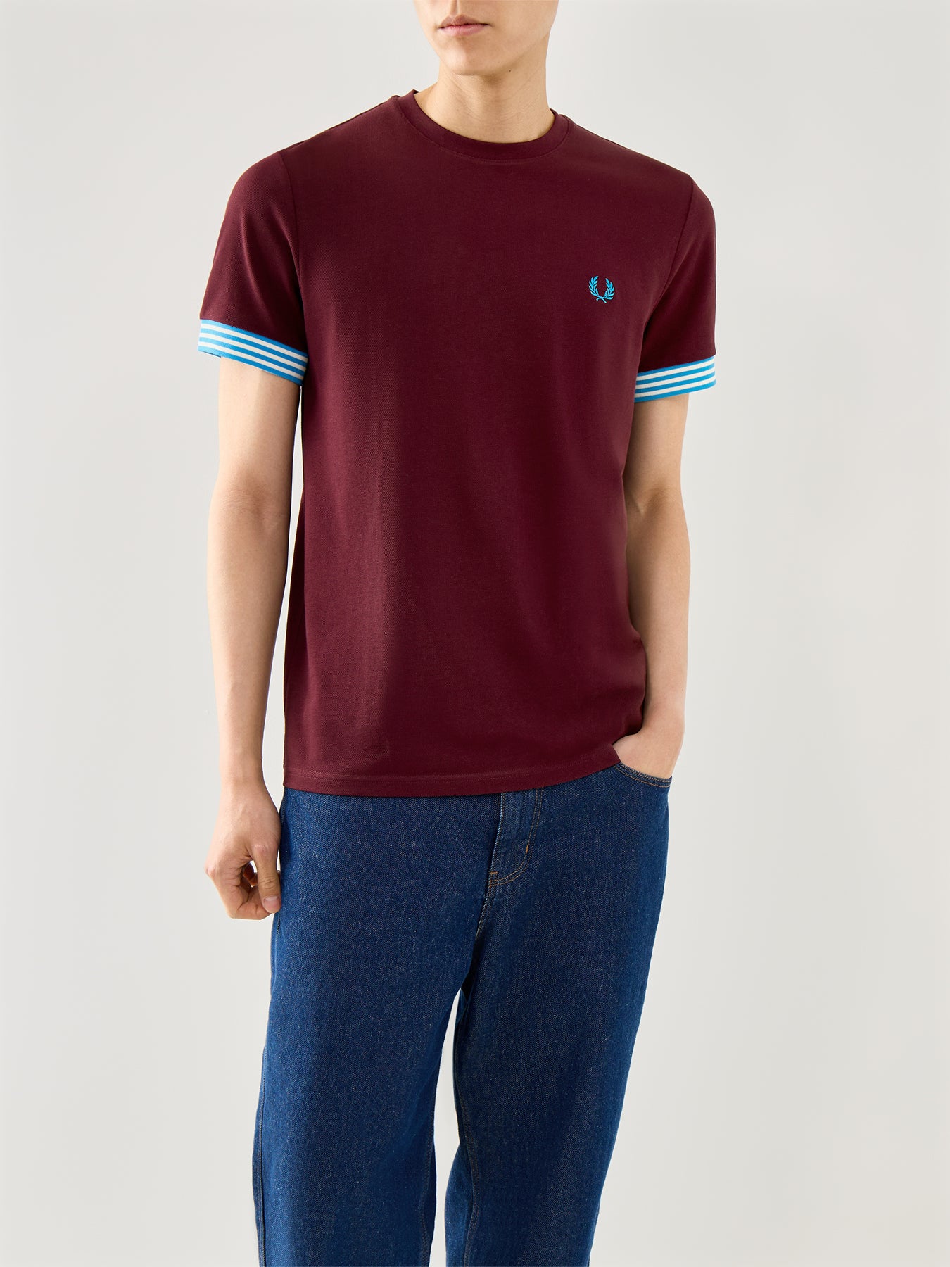 Striped Cuff T-Shirt