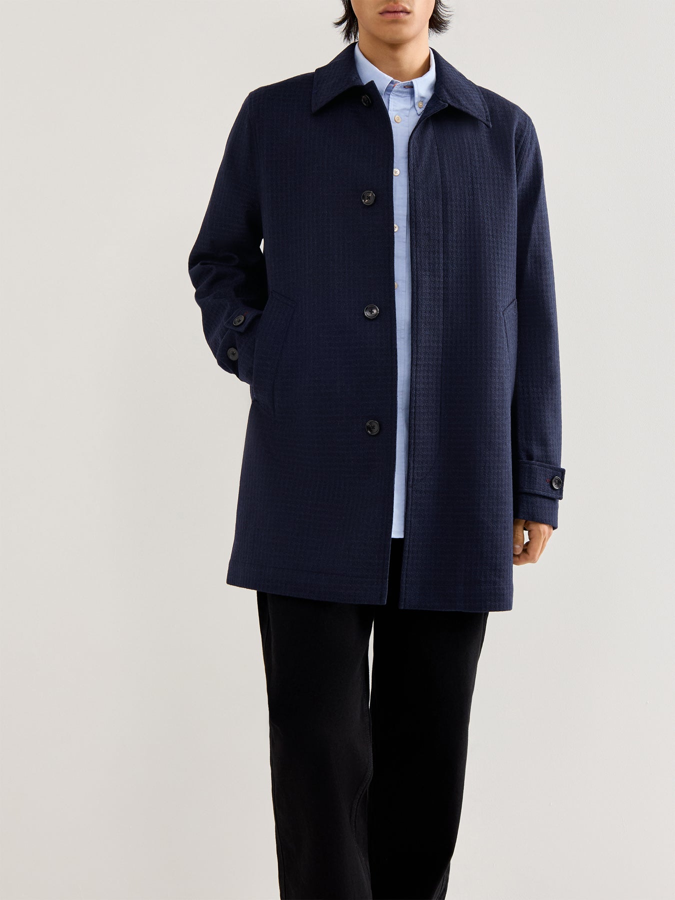 Woolen Coat Dark Navy