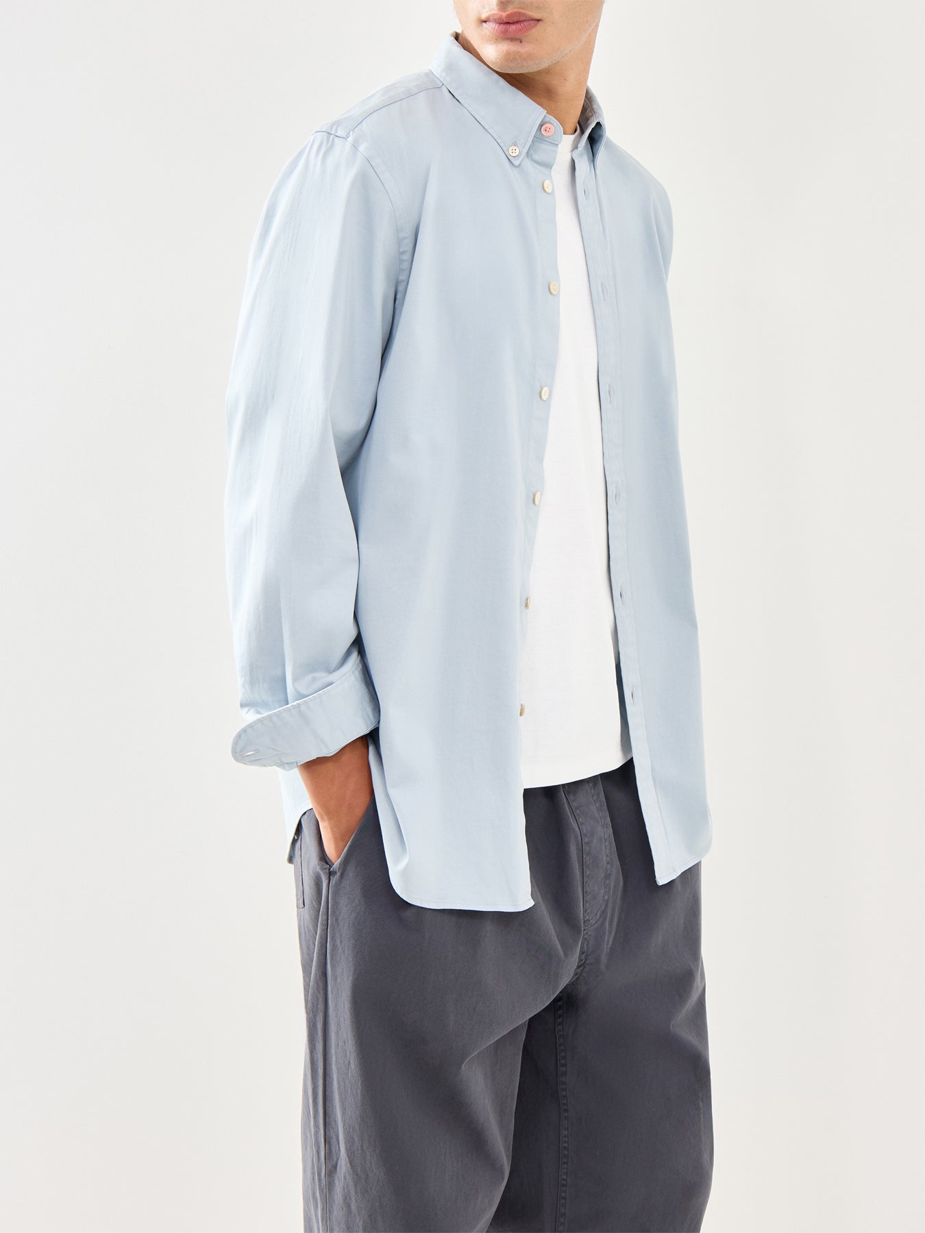 Soft Touch Cotton Shirt Blue