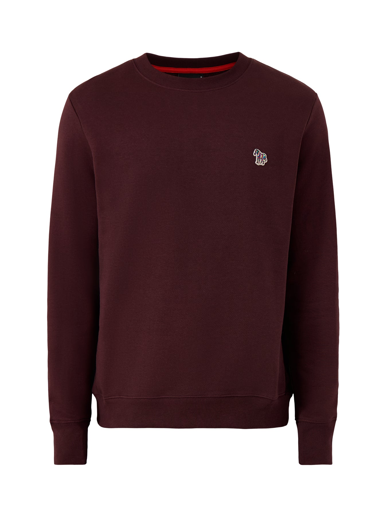 Zebra Sweatshirt Cotton Long Sleeves Red