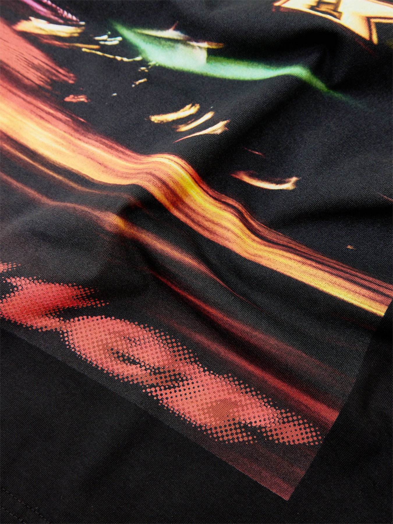 Funfair Print Short Sleeves Tee Black