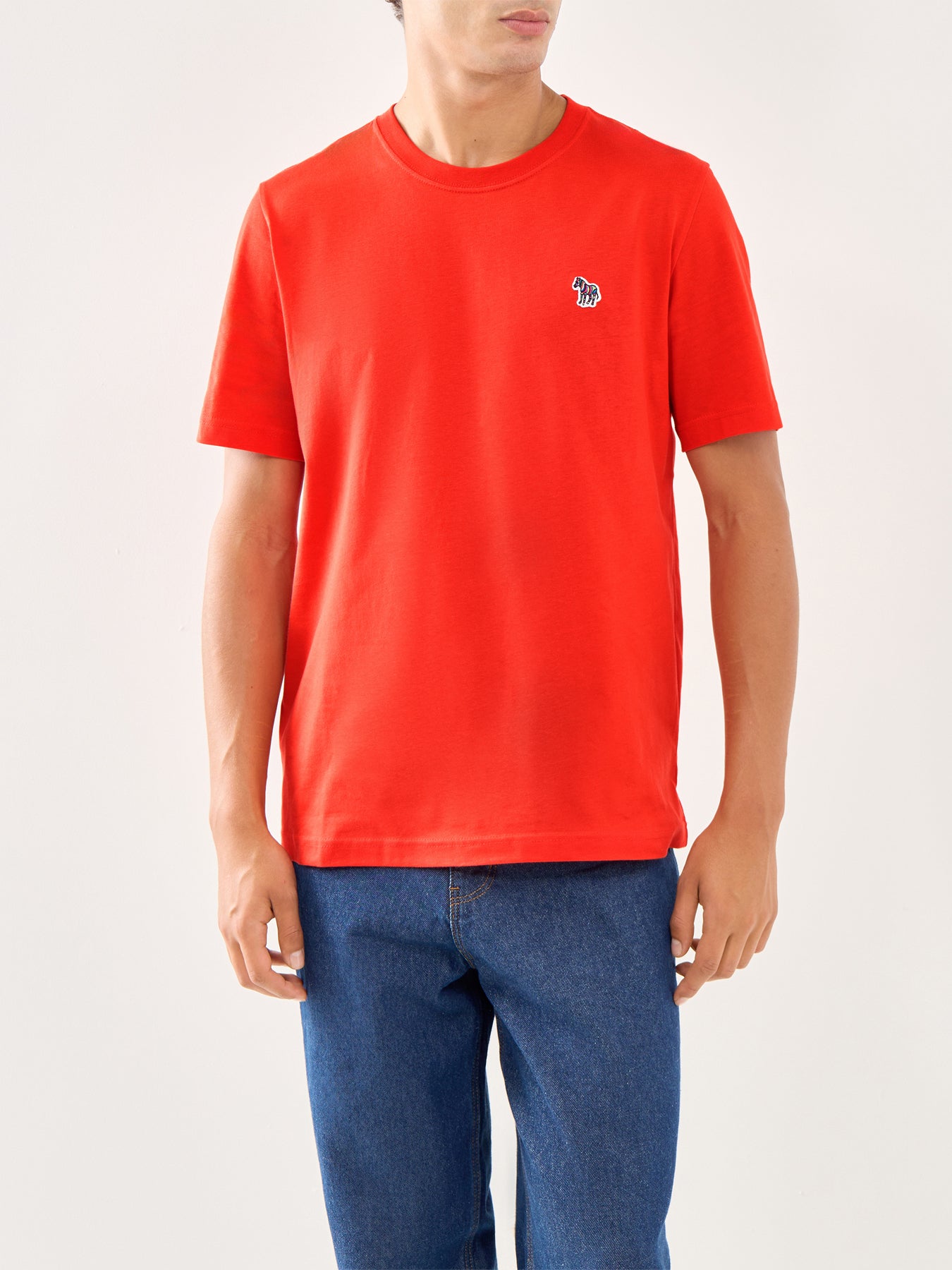 Zebra Short Sleeves Cotton Tee Coral