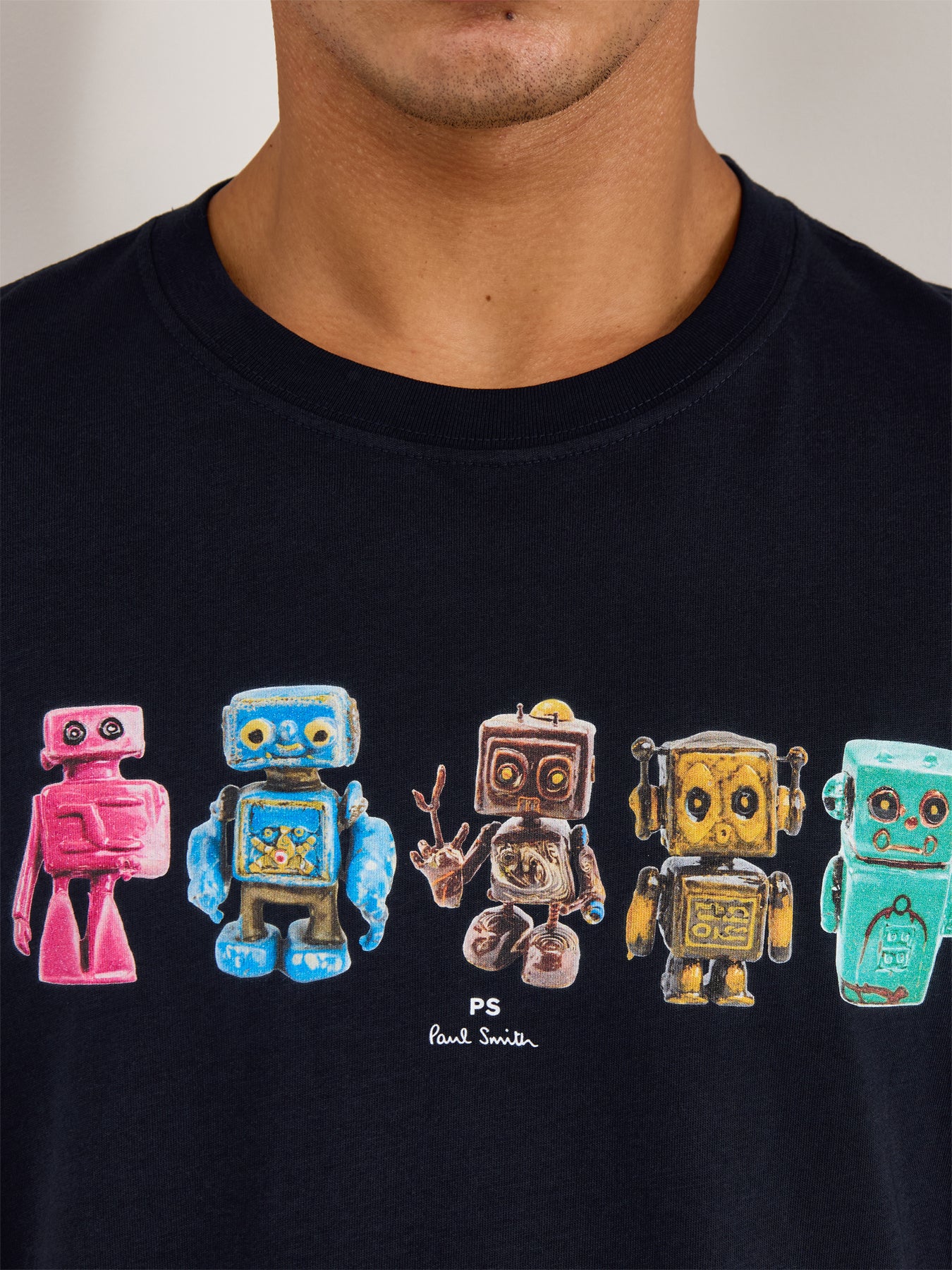 Robots Short Sleeves Tee Navy