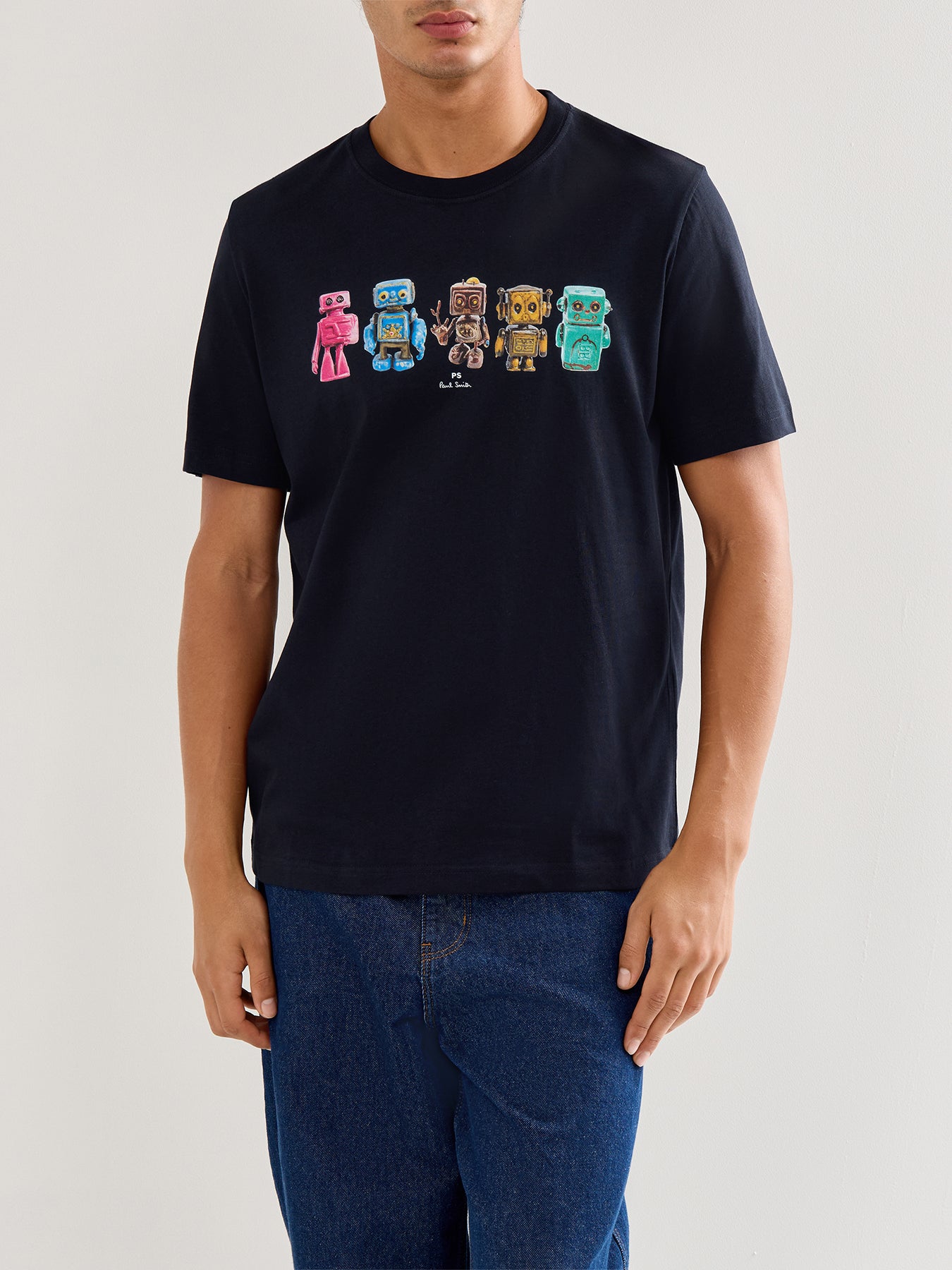 Robots Short Sleeves Tee Navy