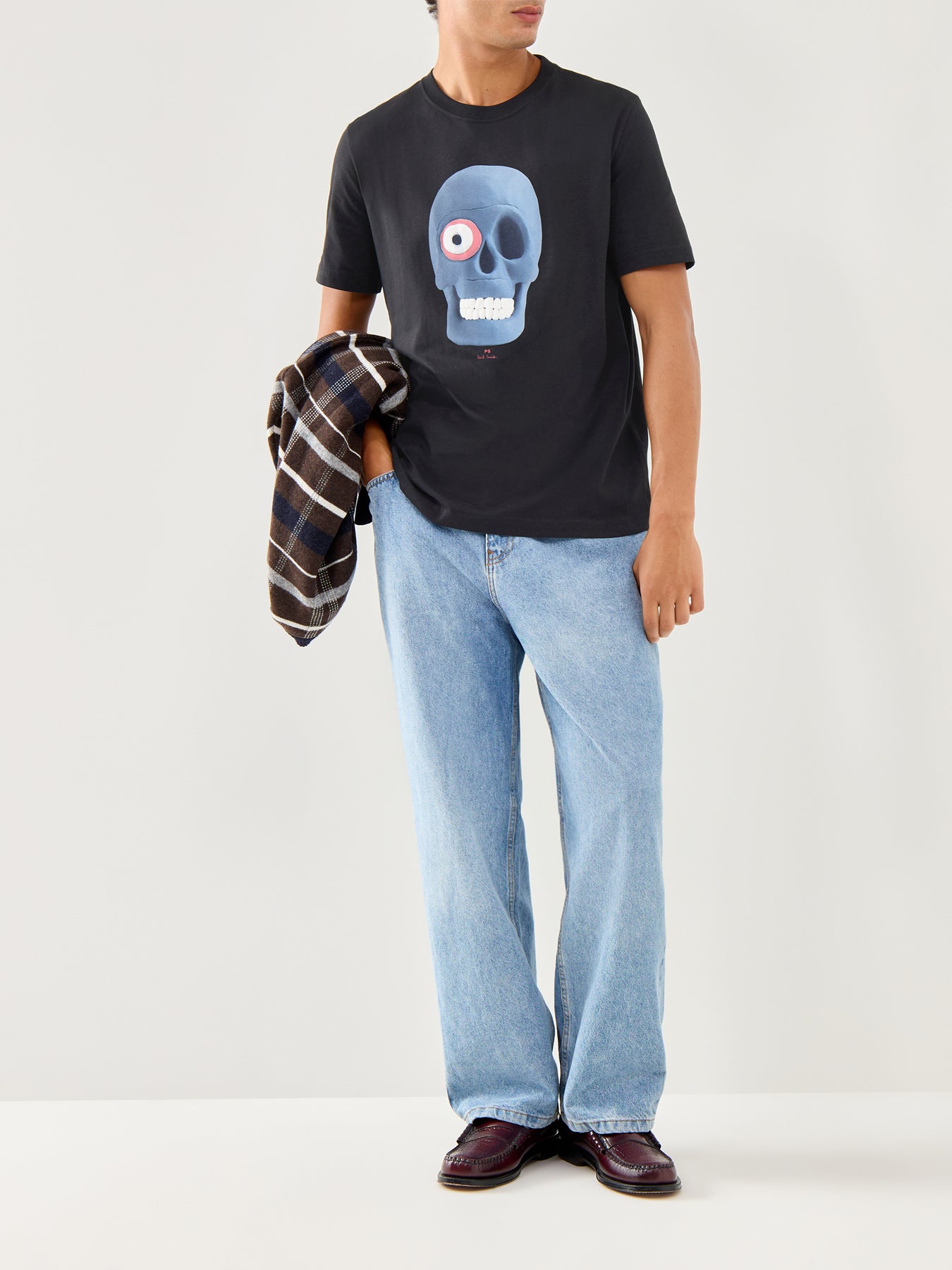 One Eye Skull Short Sleeves Tee Black