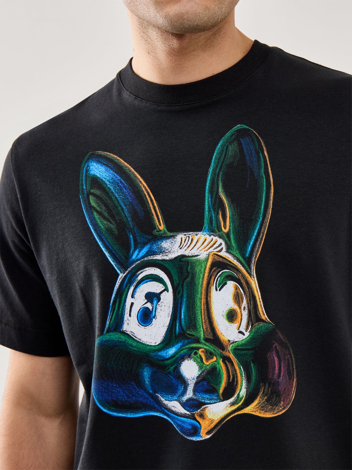 Rabbit Tee Black