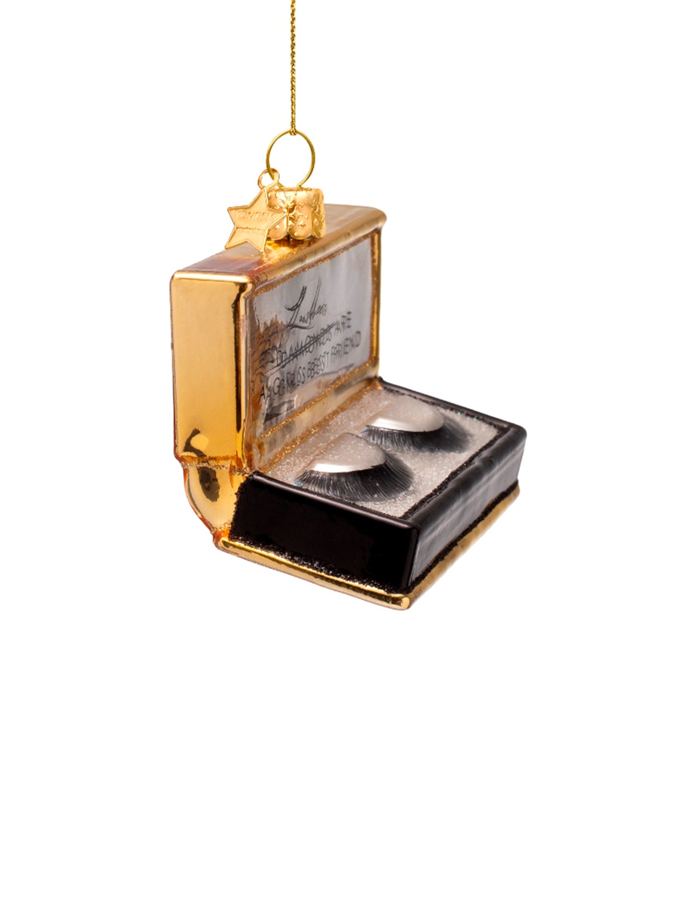 Black Eyelashes Glass Christmas Hanging Decoration