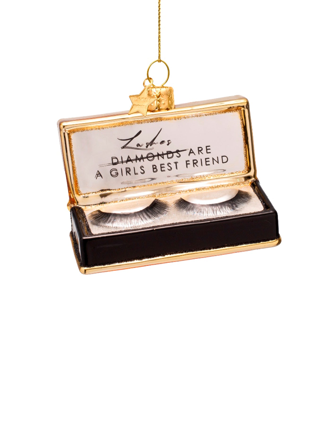 Black Eyelashes Glass Christmas Hanging Decoration