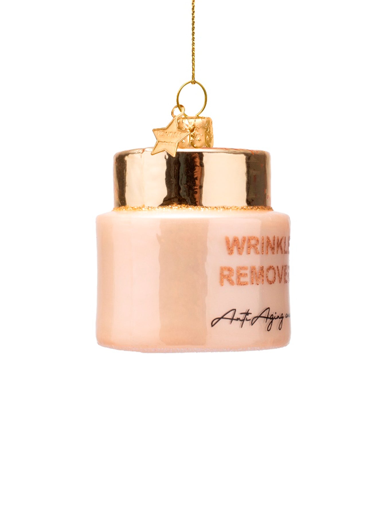 Pink Opal Anti Aging Cream Glass Christmas Hanging Decoration