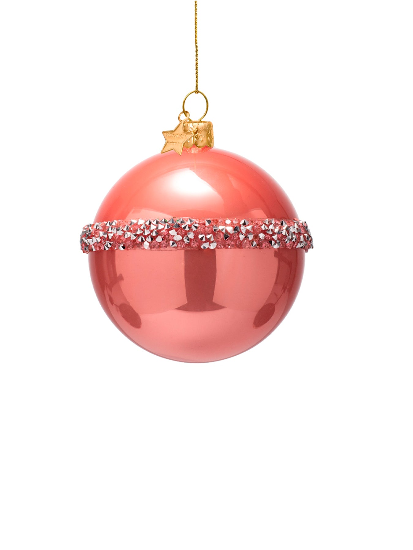 Diamond Bow Pink Orange Diamond Bow Christmas Hanging Decoration