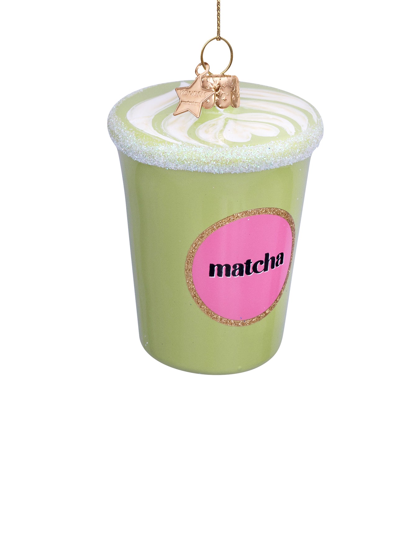 Matcha Tea Latte Green Christmas Hanging Decoration
