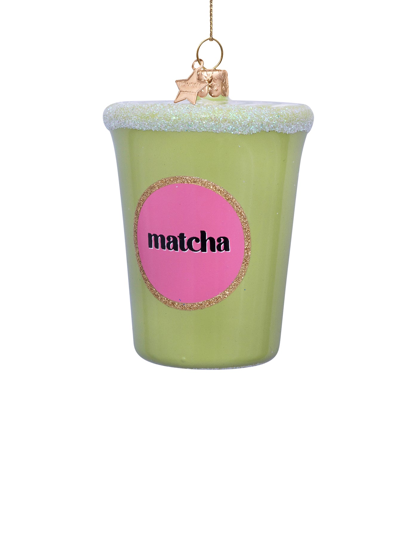 Matcha Tea Latte Green Christmas Hanging Decoration