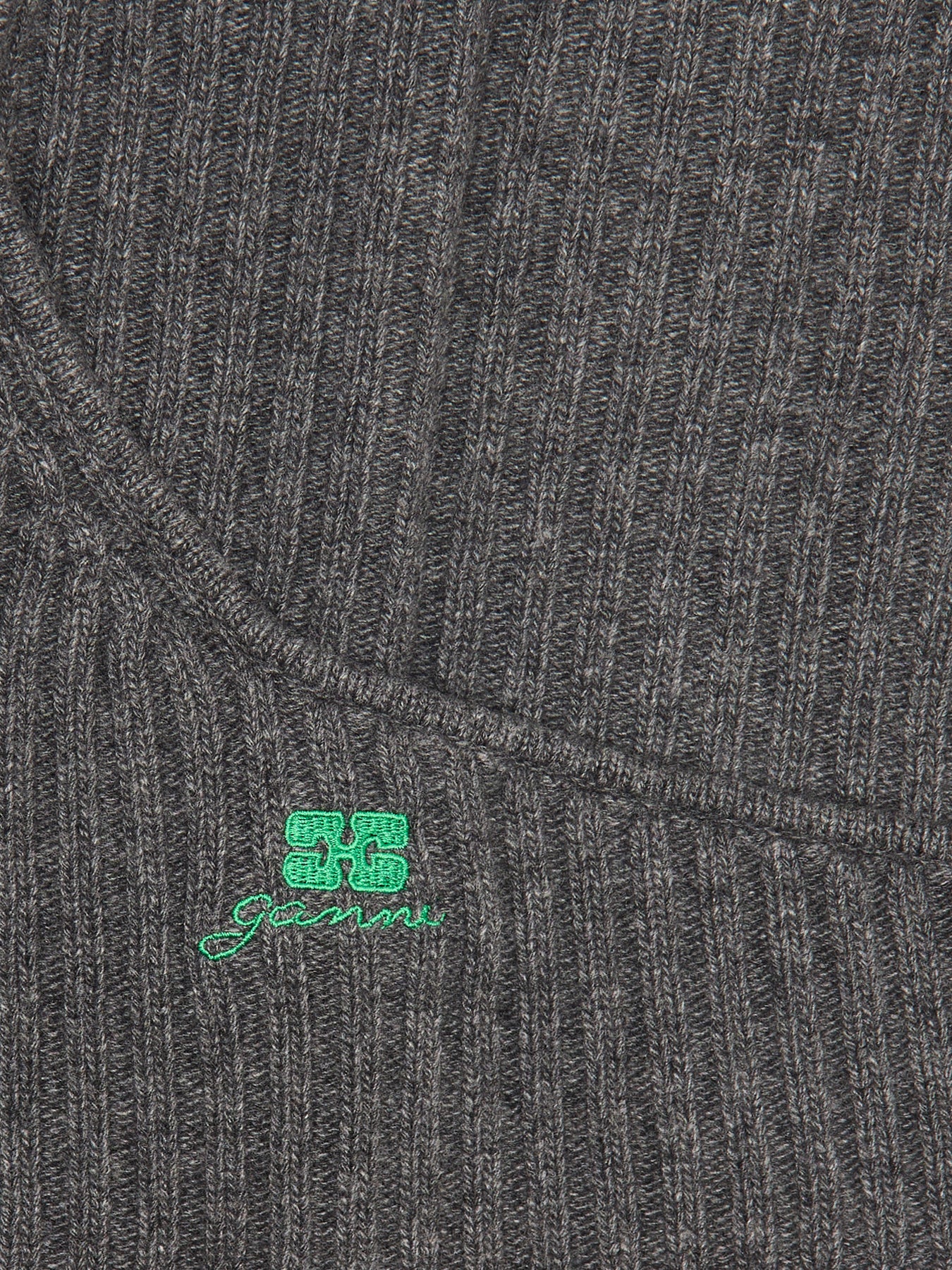 Ganni Core Future Wool Balaclava Charcoal