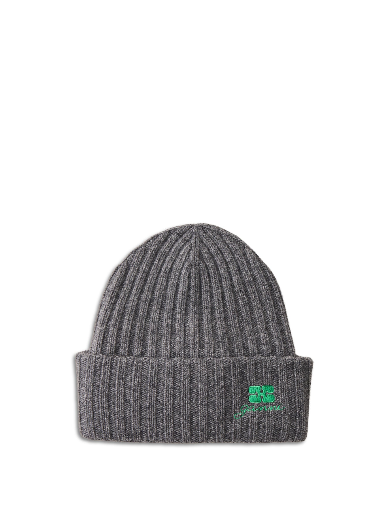 Ganni Core Future Wool Beanie Charcoal