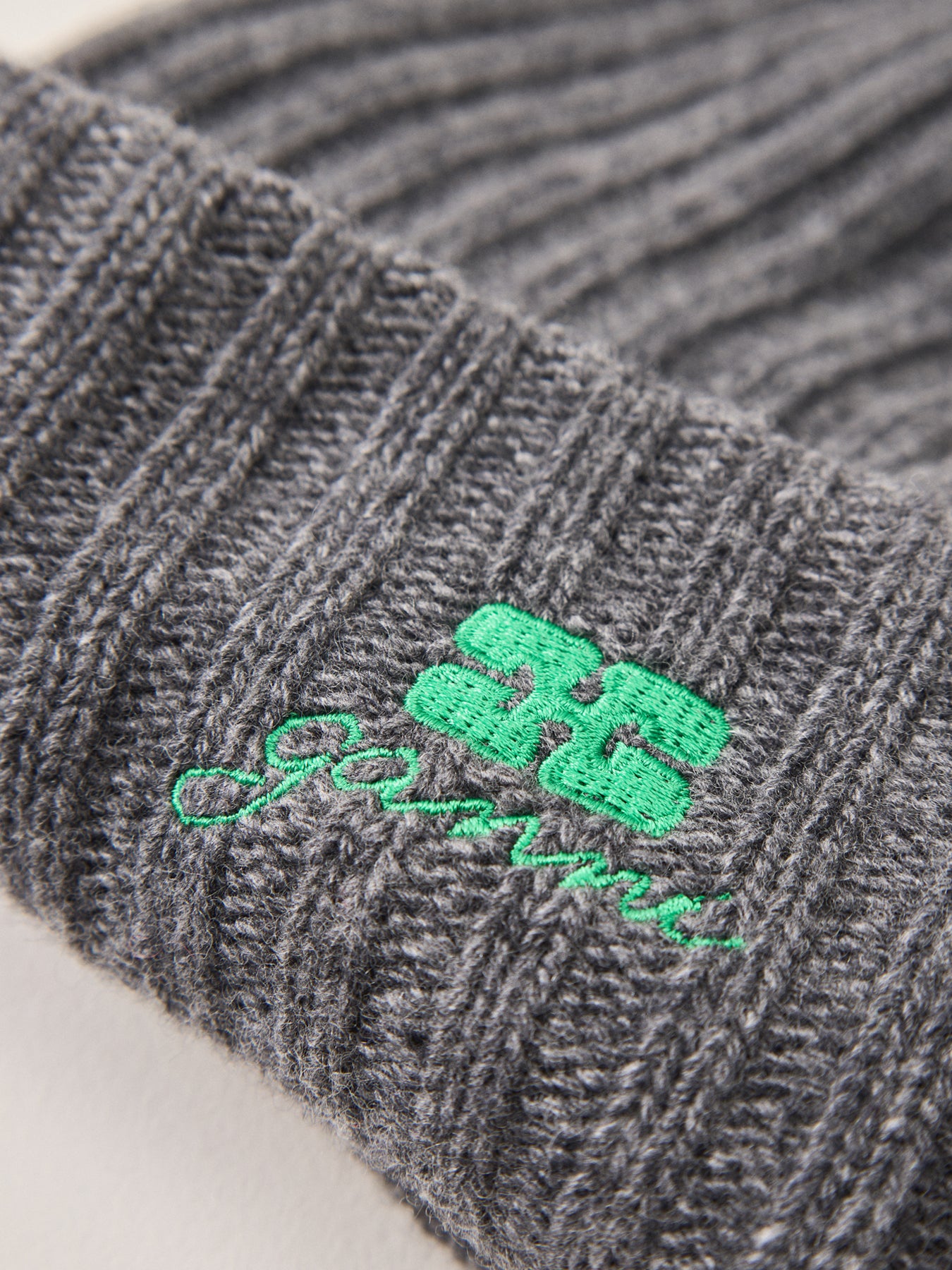 Ganni Core Future Wool Beanie Charcoal