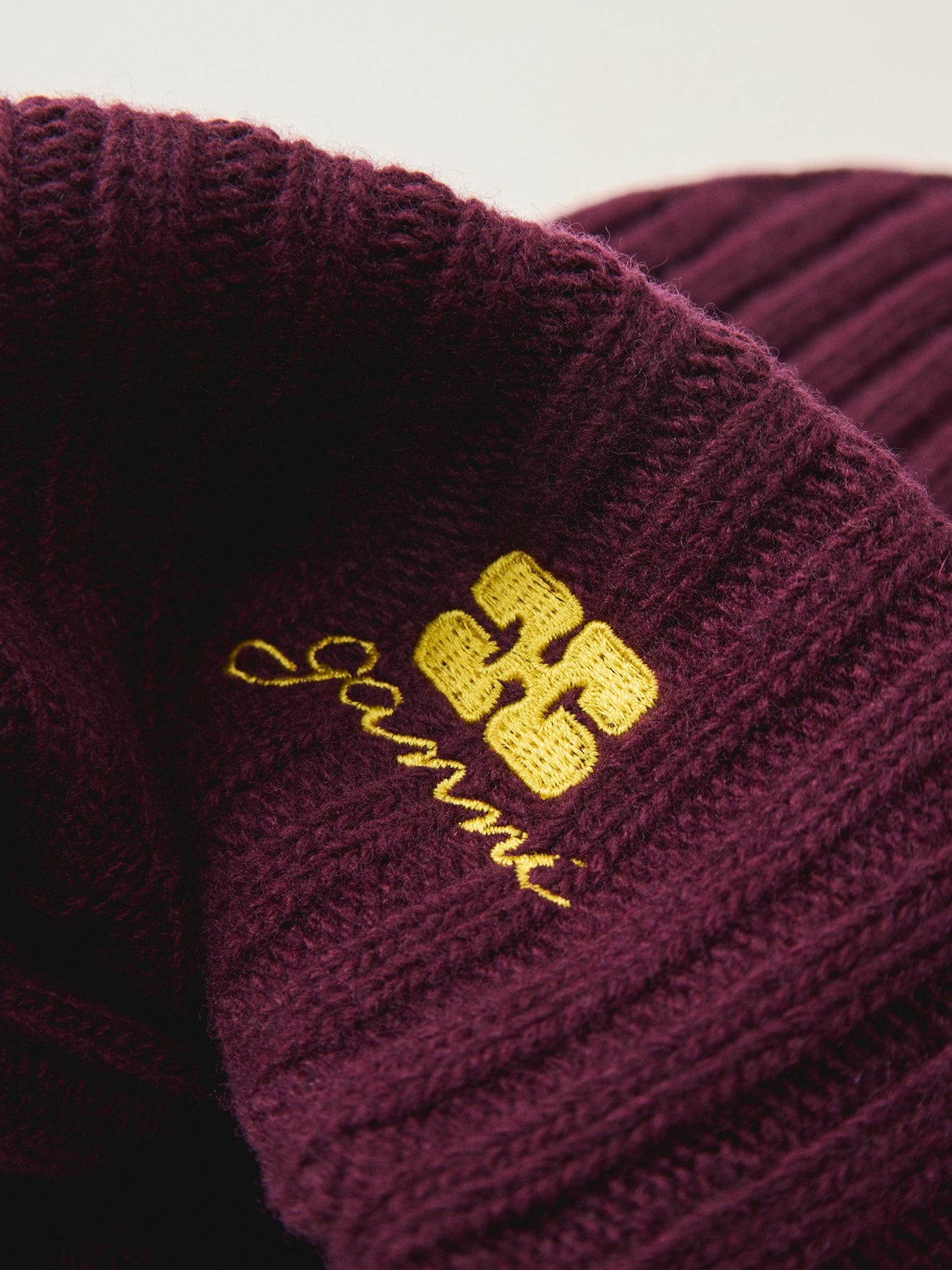 Ganni Core Future Wool Beanie Burgundy