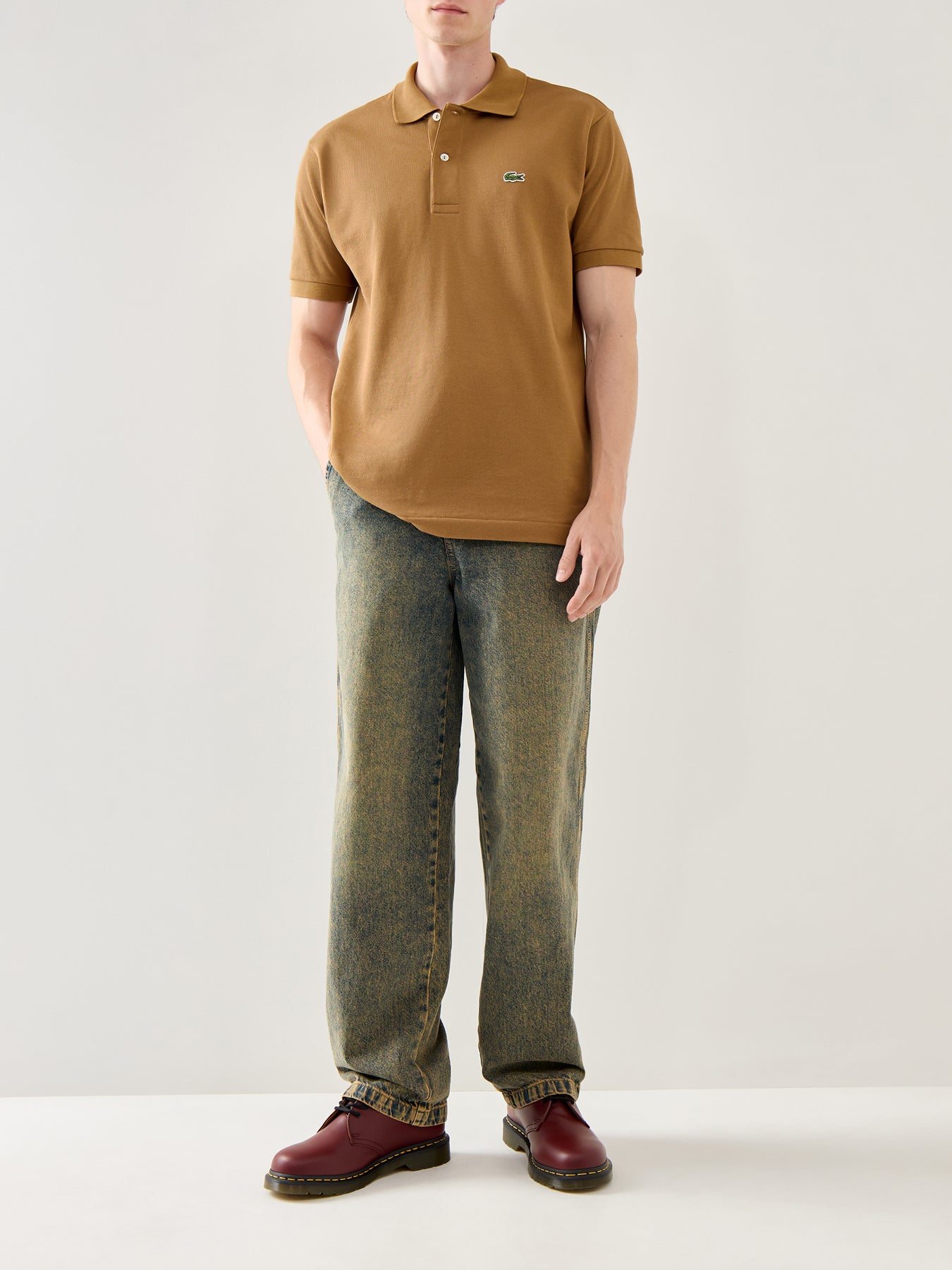Classic Short Sleeves Cotton Polo Brown