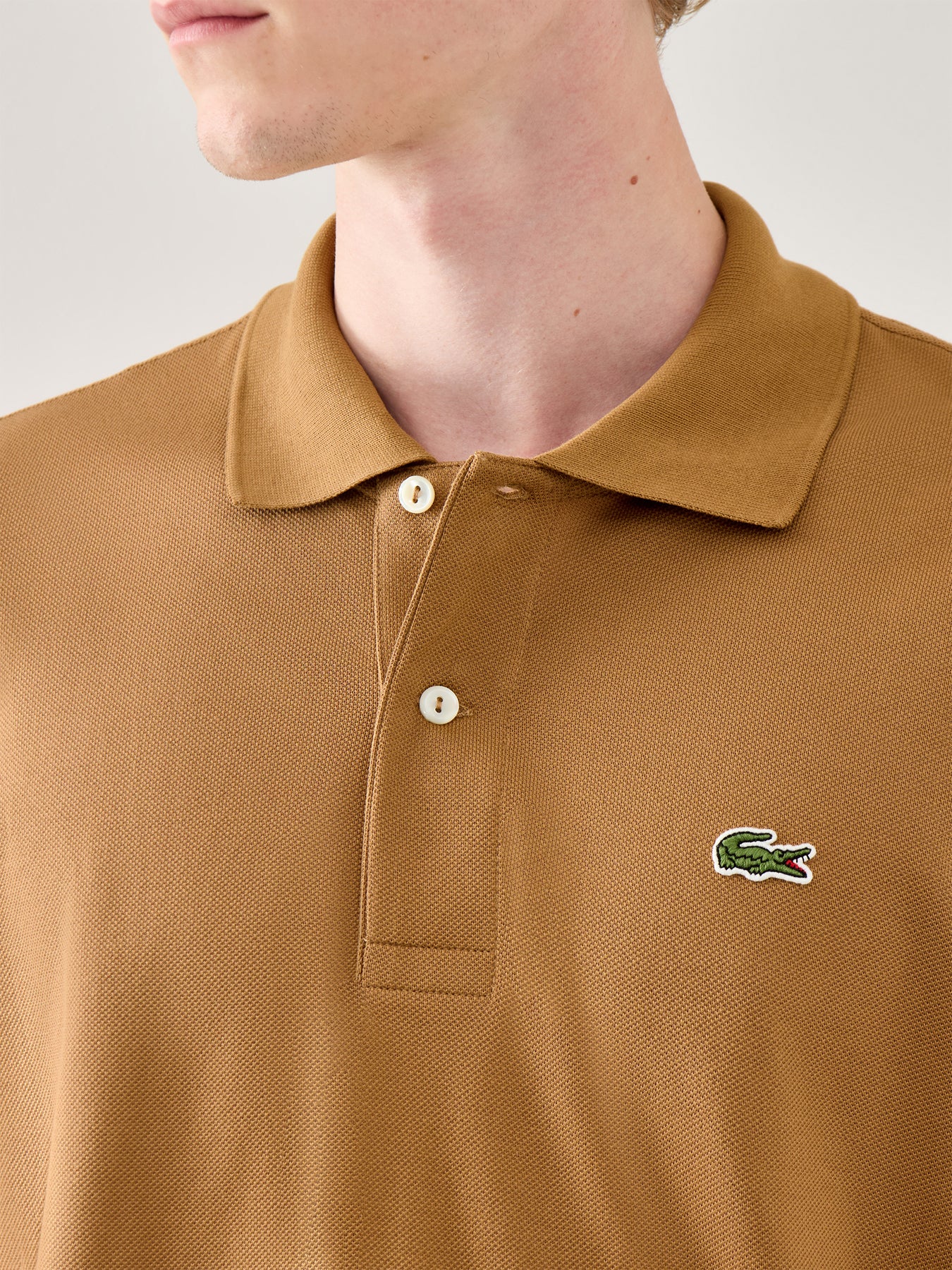 Classic Short Sleeves Cotton Polo Brown