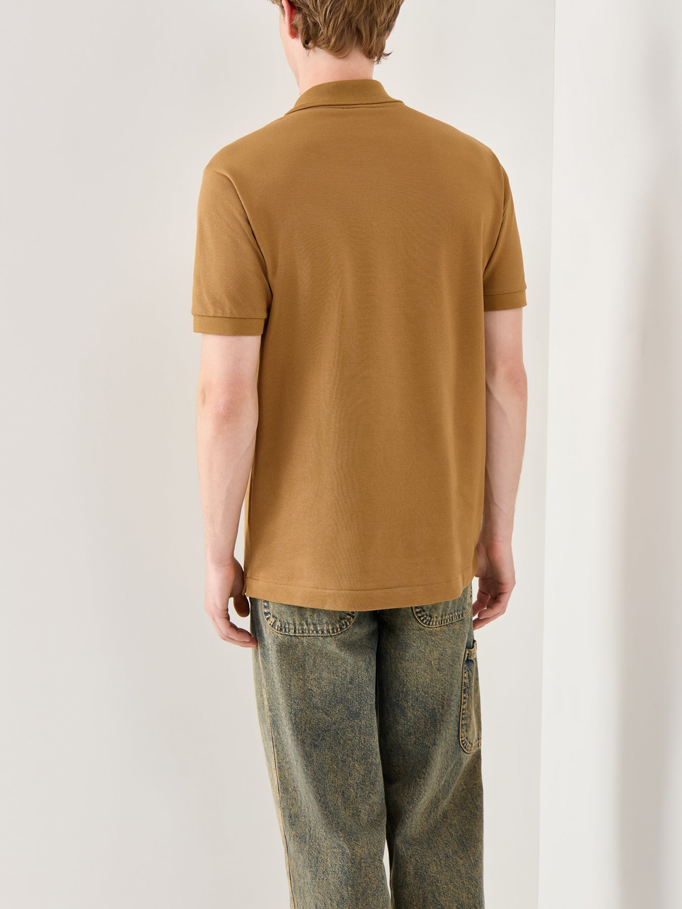 Classic Short Sleeves Cotton Polo Brown