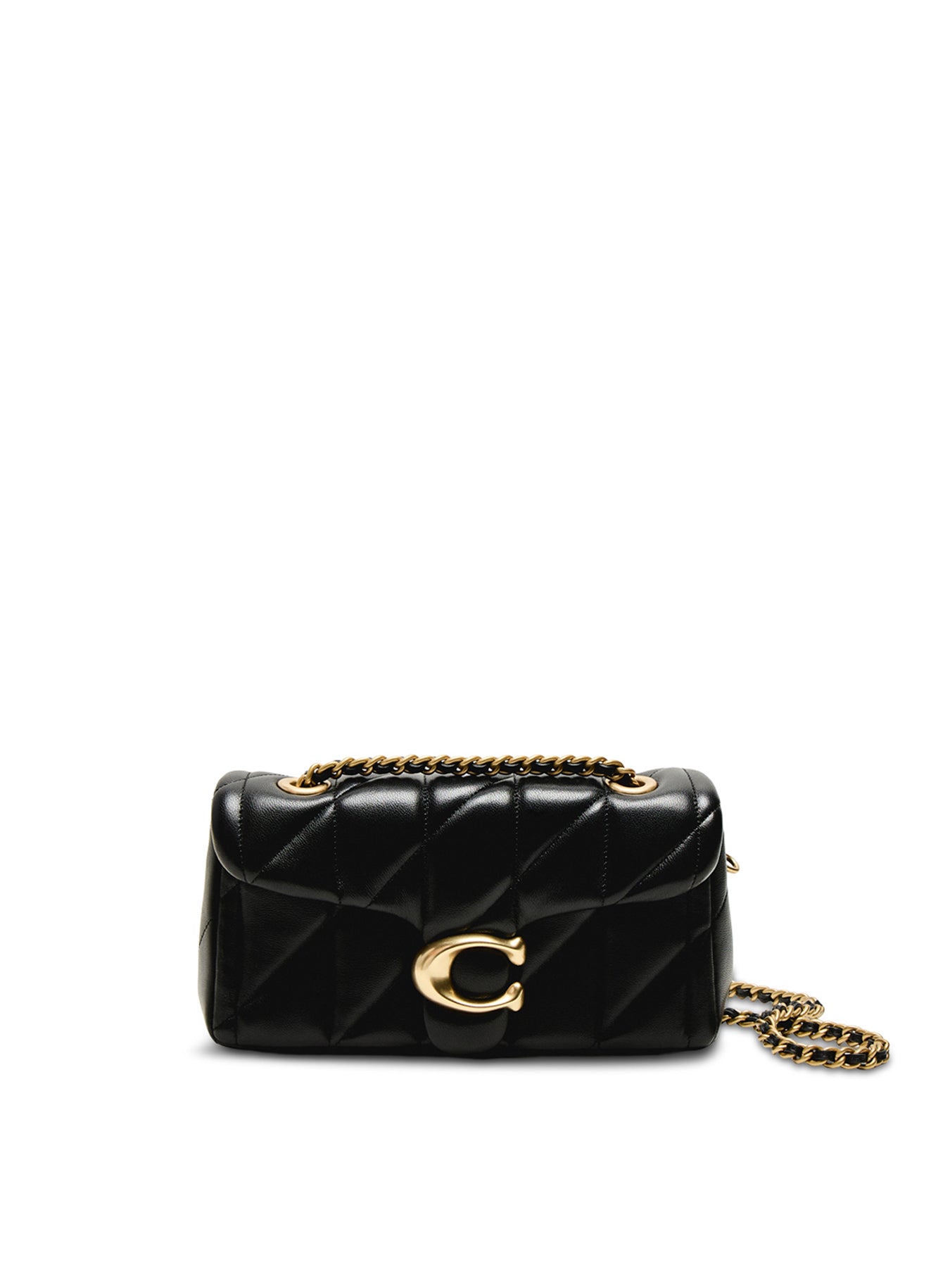 Quilted Tabby 20 Leather Shoulder Bag Black