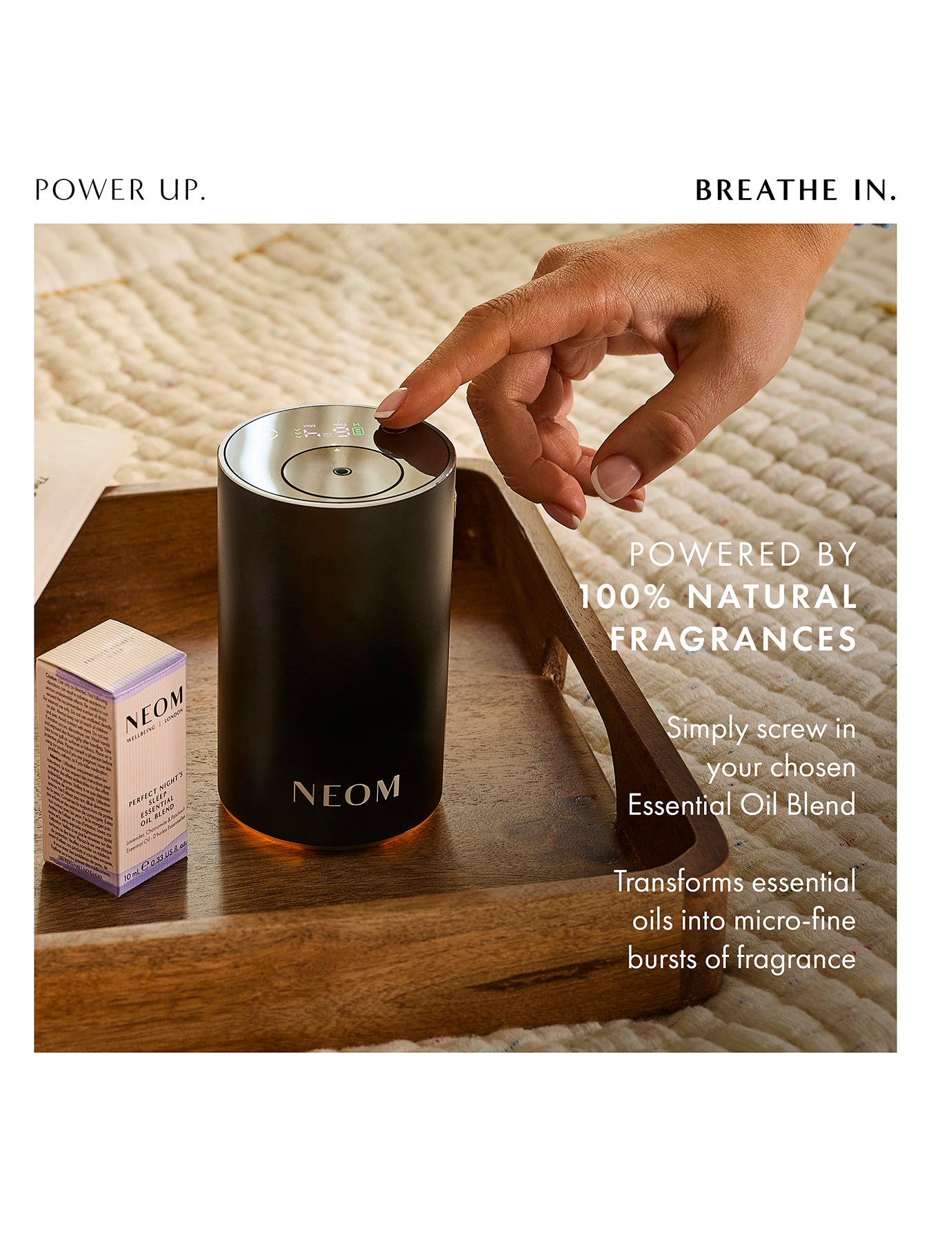 Wellbeing Pod Mini Essential Oil Diffuser Black