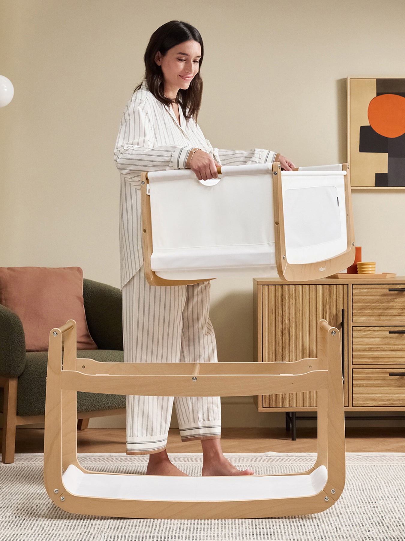 SnuzPod 5 Bedside Crib White