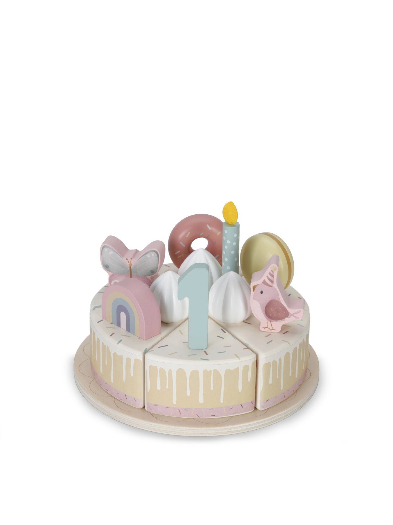 Wooden Birthday Cake Pink