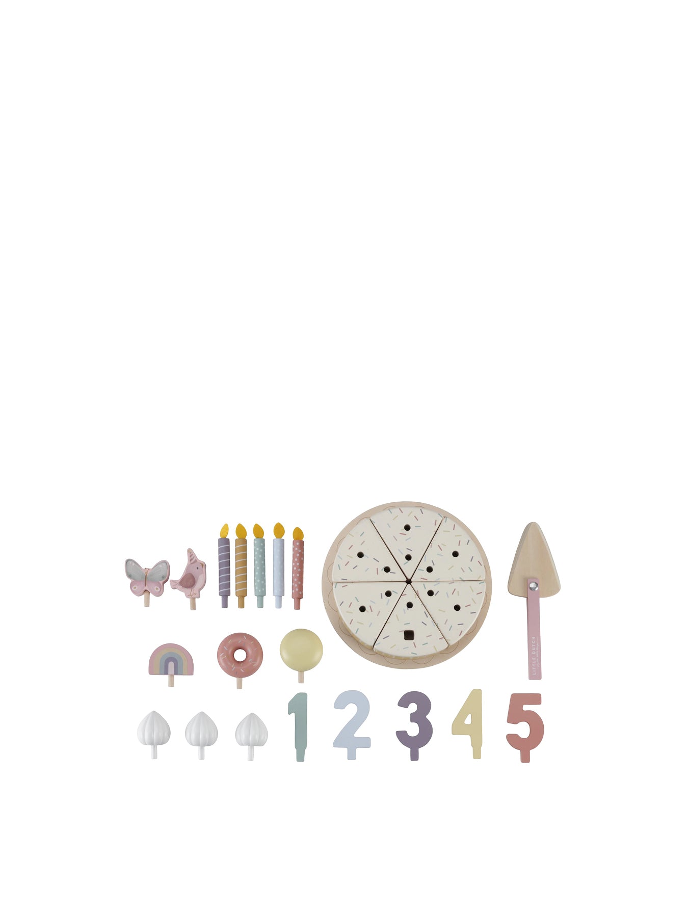 Wooden Birthday Cake Pink