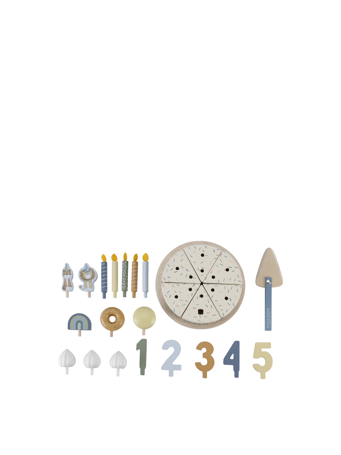 Wooden Birthday Cake Blue