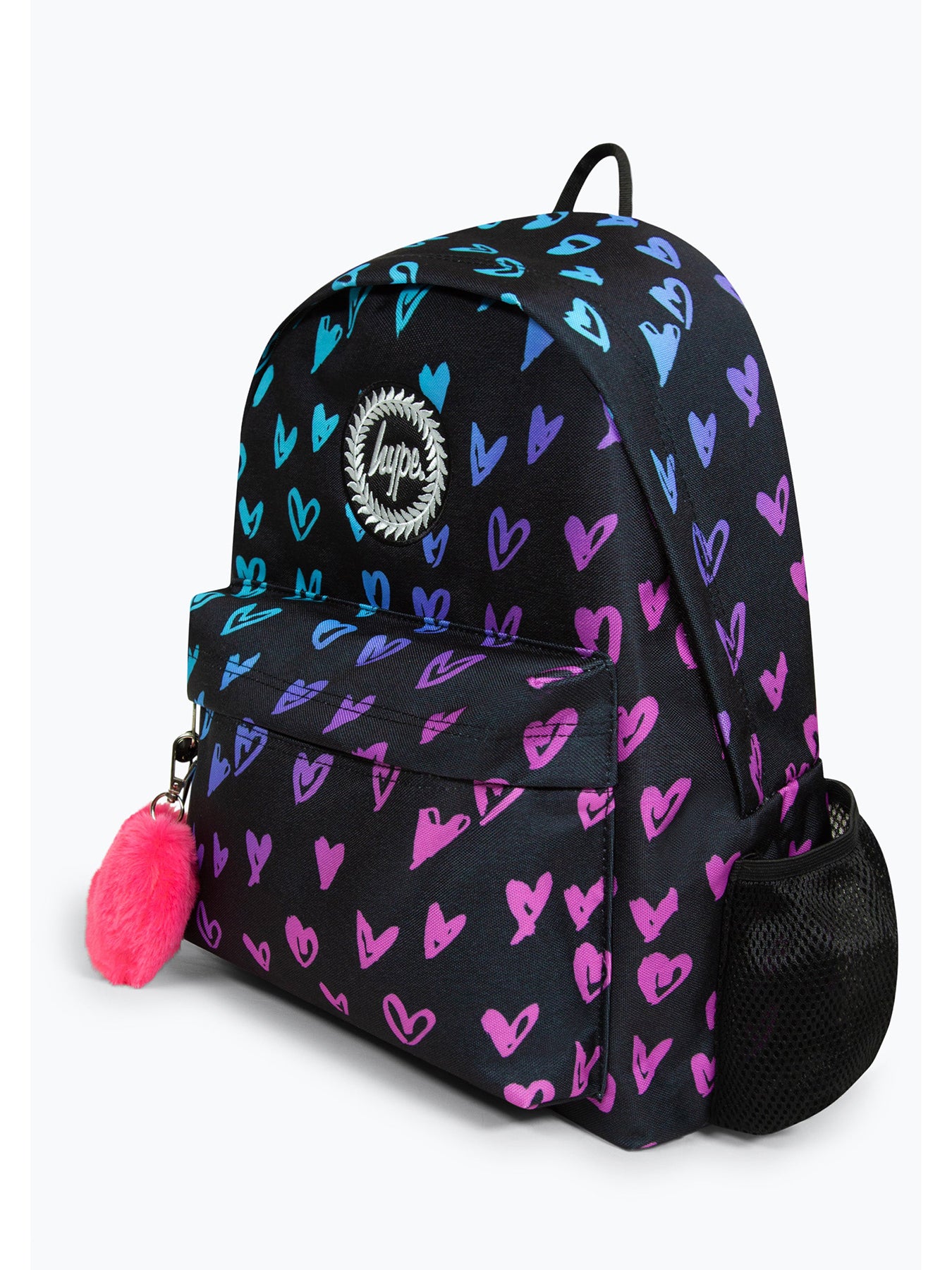 Hype Kids Black Scribble Hearts Backpack