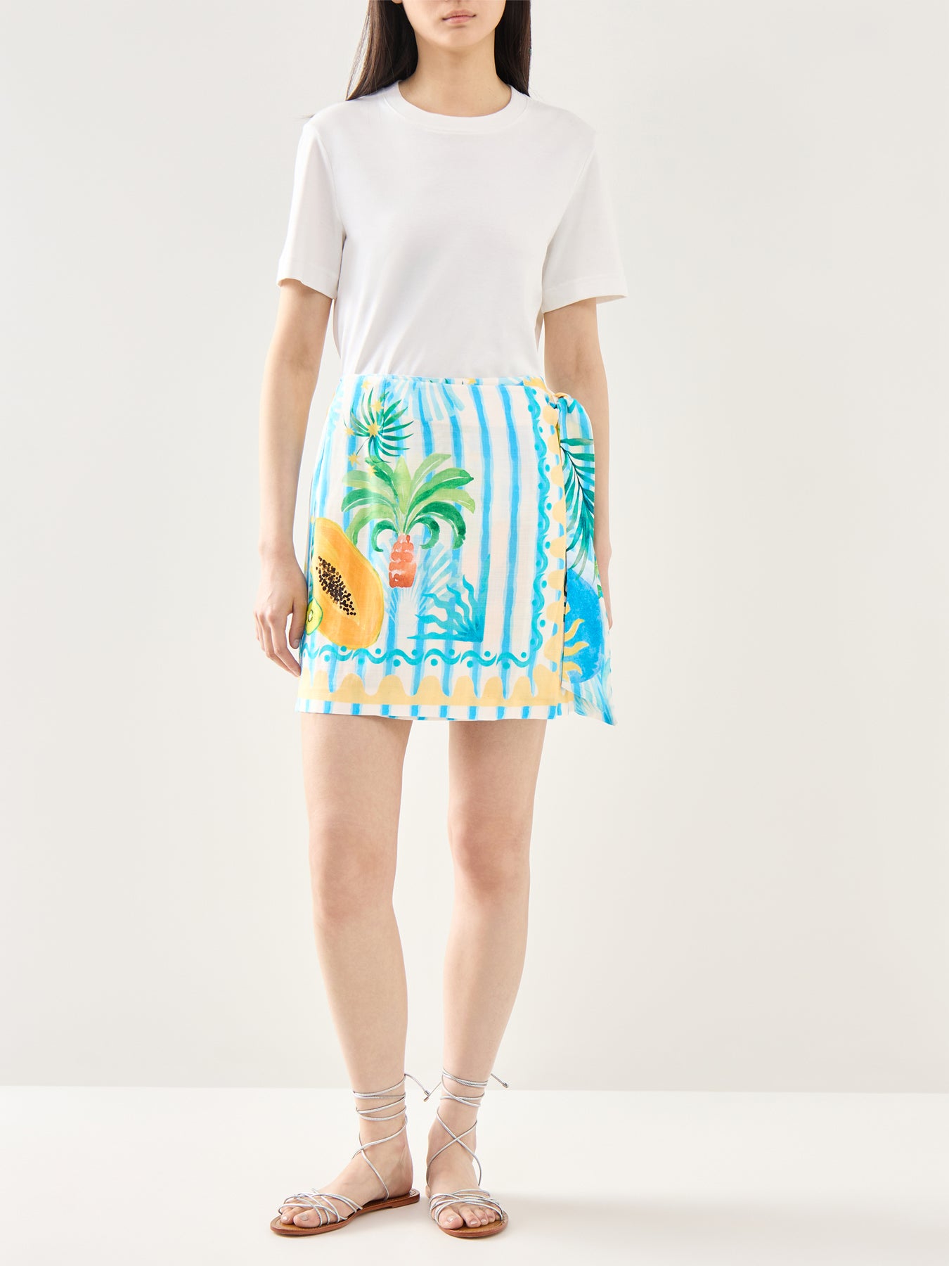 Rio Stripe Mini Wrap Skirt
